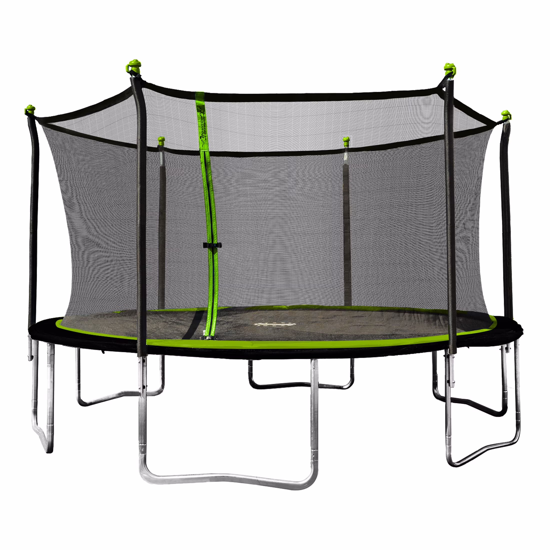 Sportspower Trampolín Redondo Bounce Pro 14' Con Recinto de Seguridad En Verde y Negro