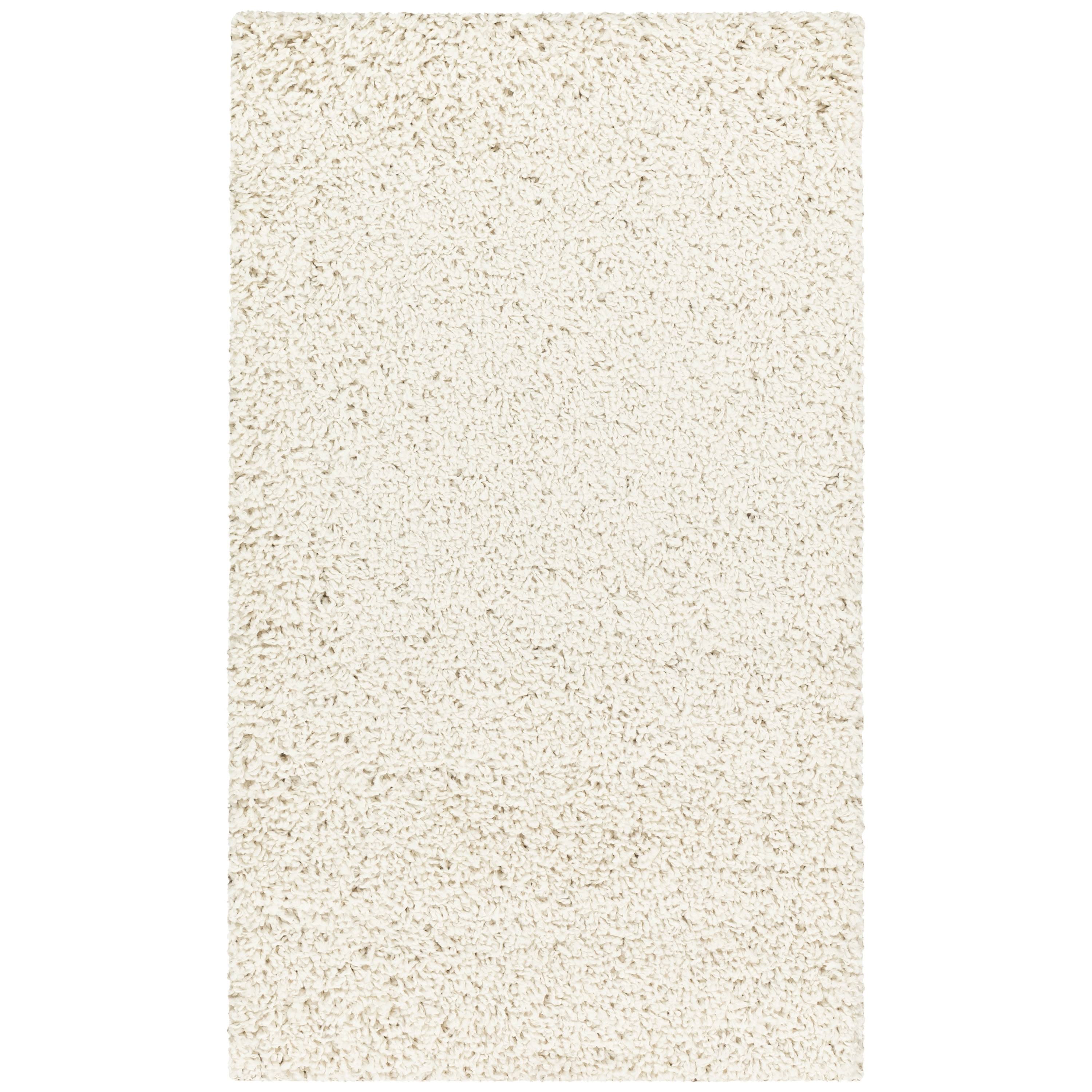 Mainstays Casual Solid Ivory Tufted Shag Indoor Accent Rug, 2'6