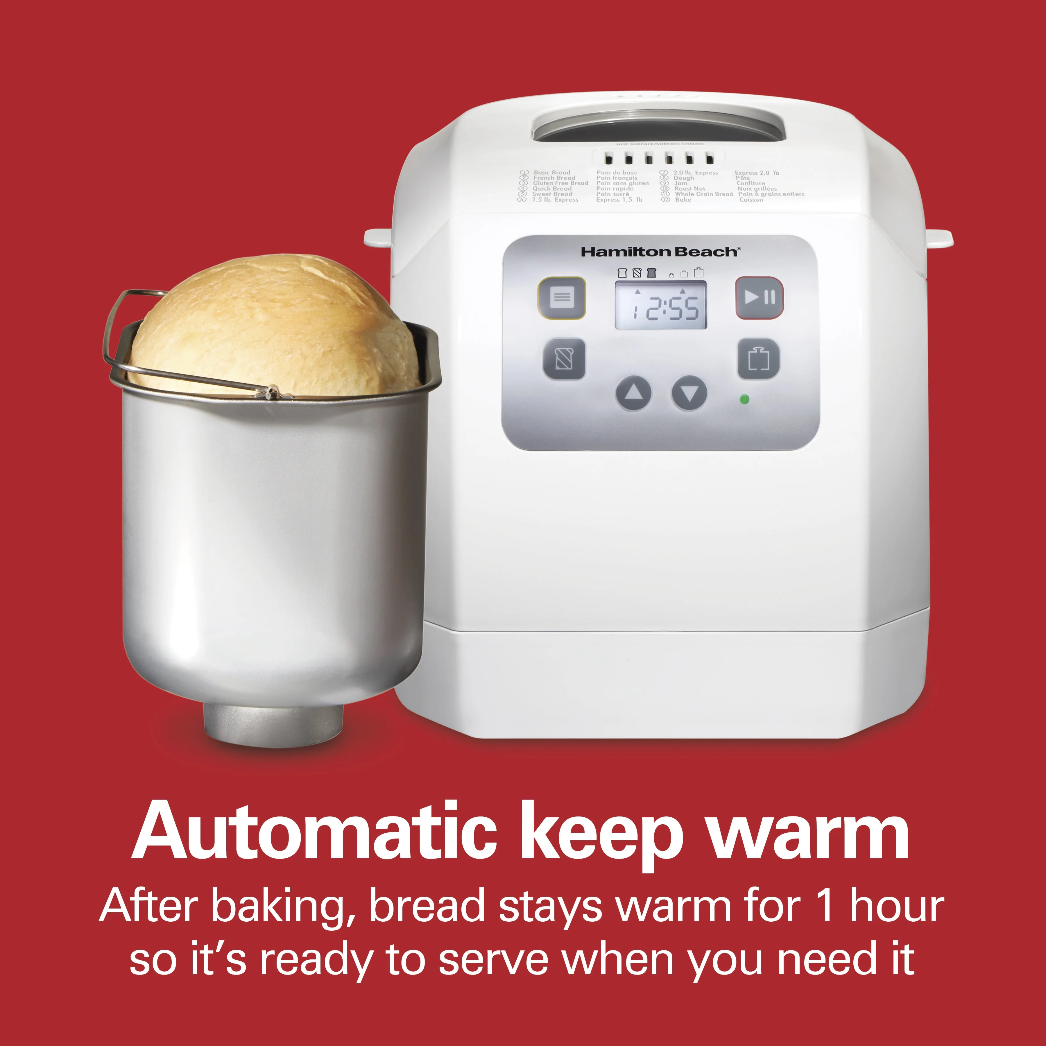 2 lb Bread Maker Machine with 12 Settings Plus Gluten Free, White - Image 4