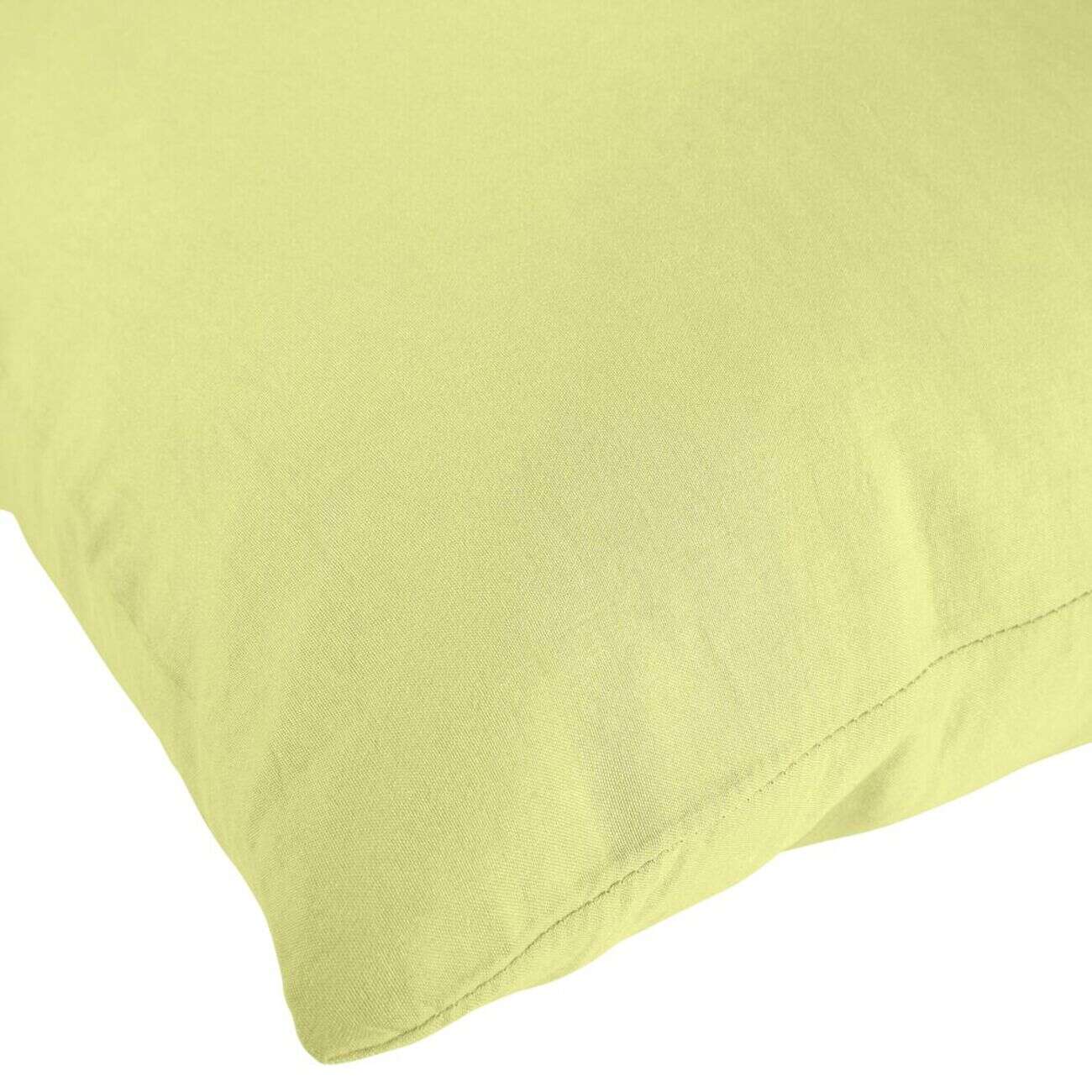 Taie d'oreiller rectangulaire 50x70cm polyester uni jaune
