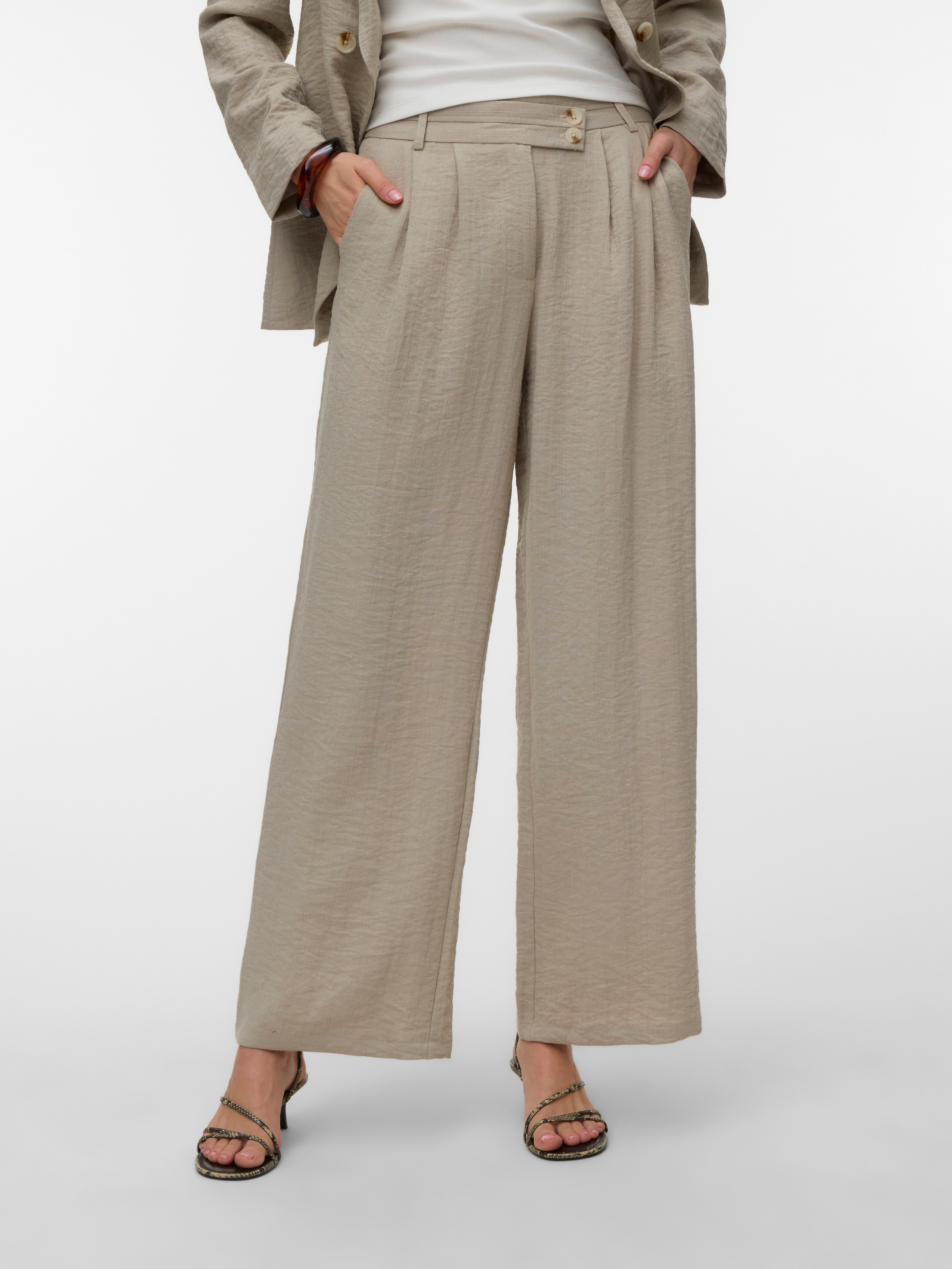 VERO MODA® AWBRAELYN Mid waist Trousers