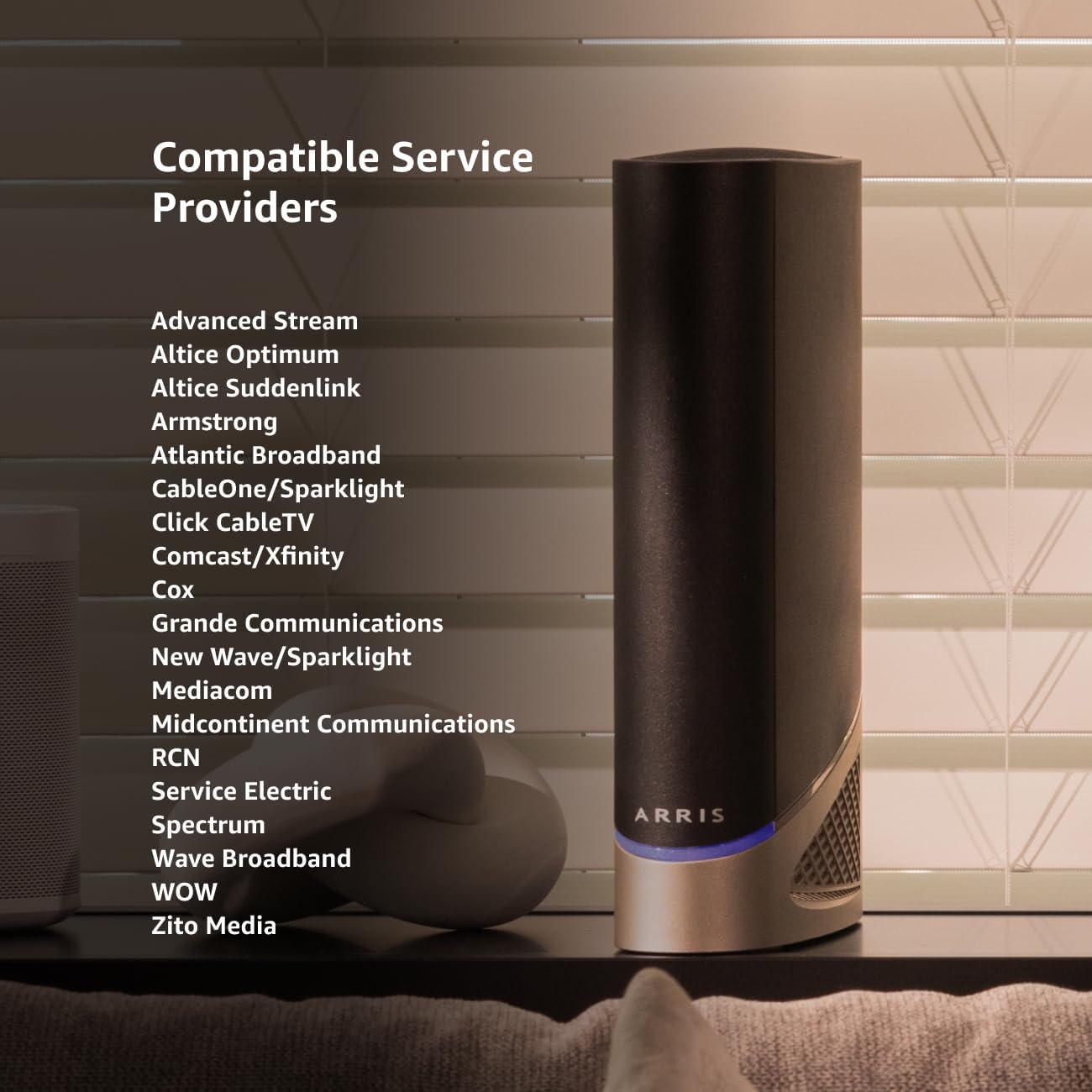 ARRIS (G54) - Cable Modem Router Combo - Fast DOCSIS 3.1 Multi-Gigabit & BE 18000 WiFi 7 Comcast Xfinity  Cox  Spectrum Quad-Band 1  Up to 18 Gbps Max Speed