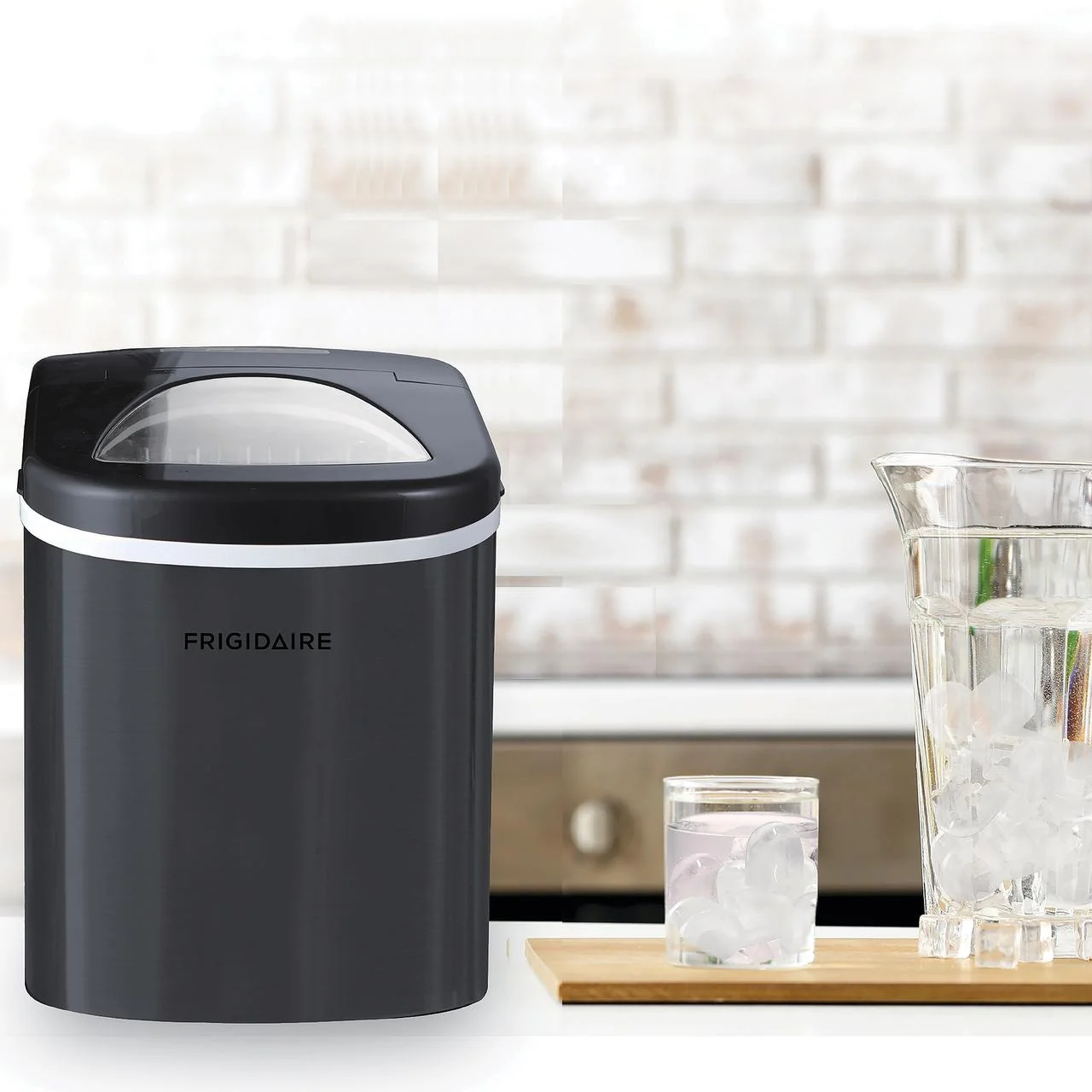 Portable Self Cleaning Ice Maker, Black Stainless Steel, (EFIC117-Ssblack_Sc) - Image 7