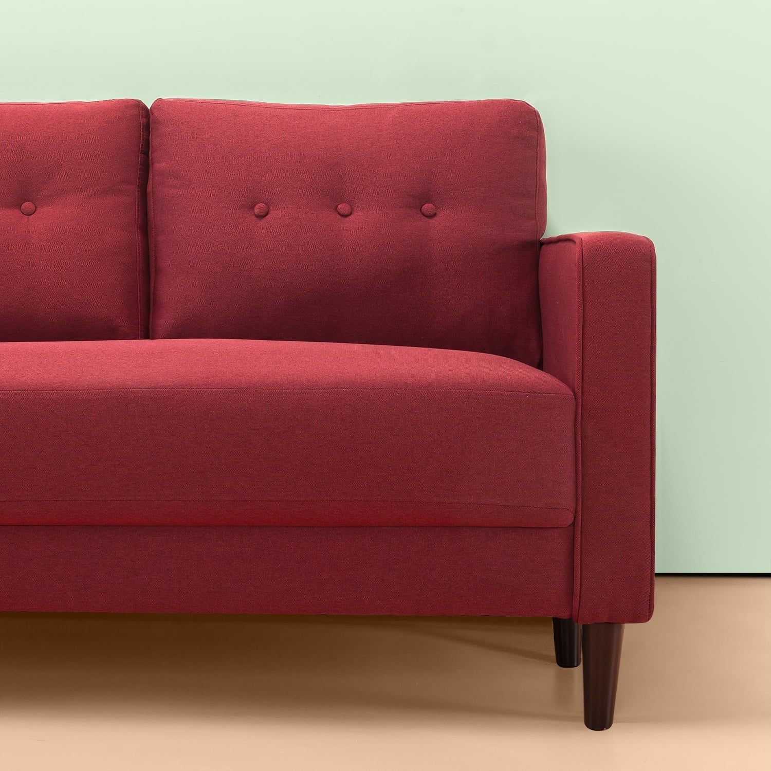 Mikhail 2 Seater Loveseat, Ruby Red Image 2