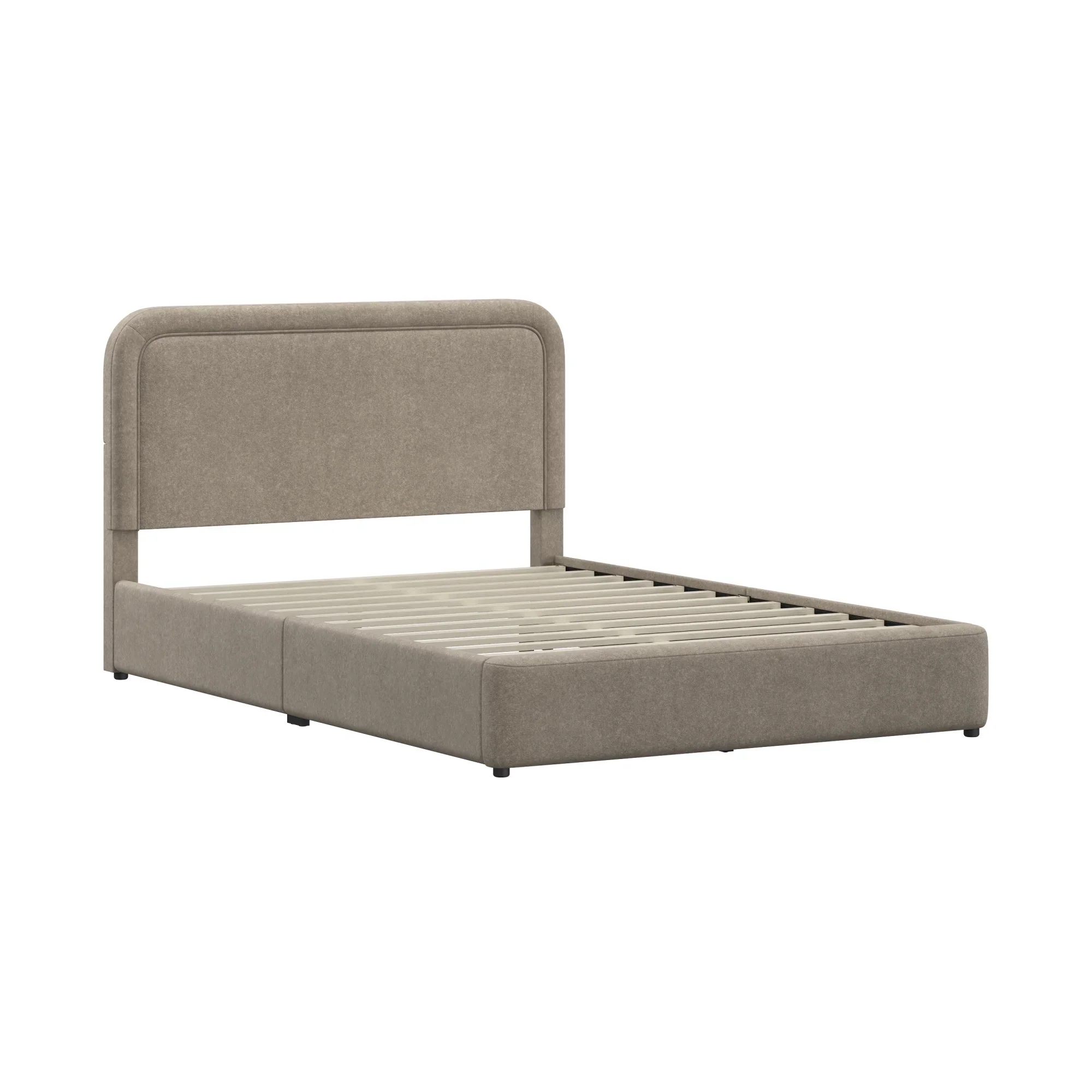 Better Homes & Gardens Juliet King Boucle Platform Bed, Ivory