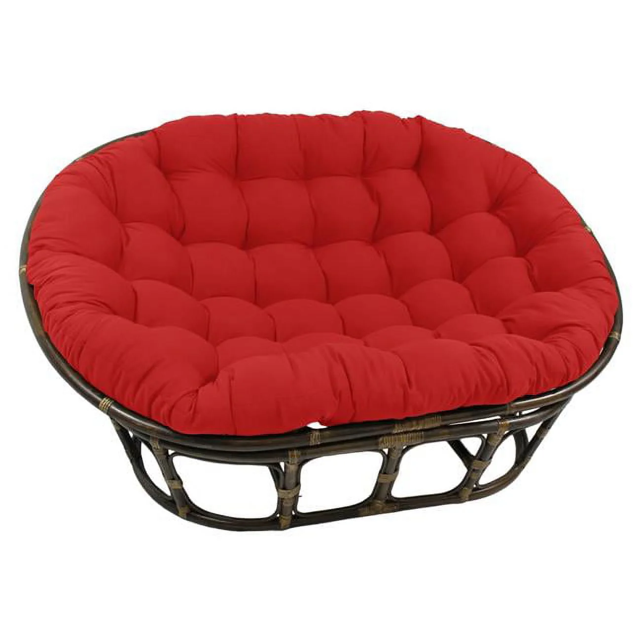 93304 TW RD 65 x 48 in Solid Twill Double Papasan Cushion, Red(Black) Image 2