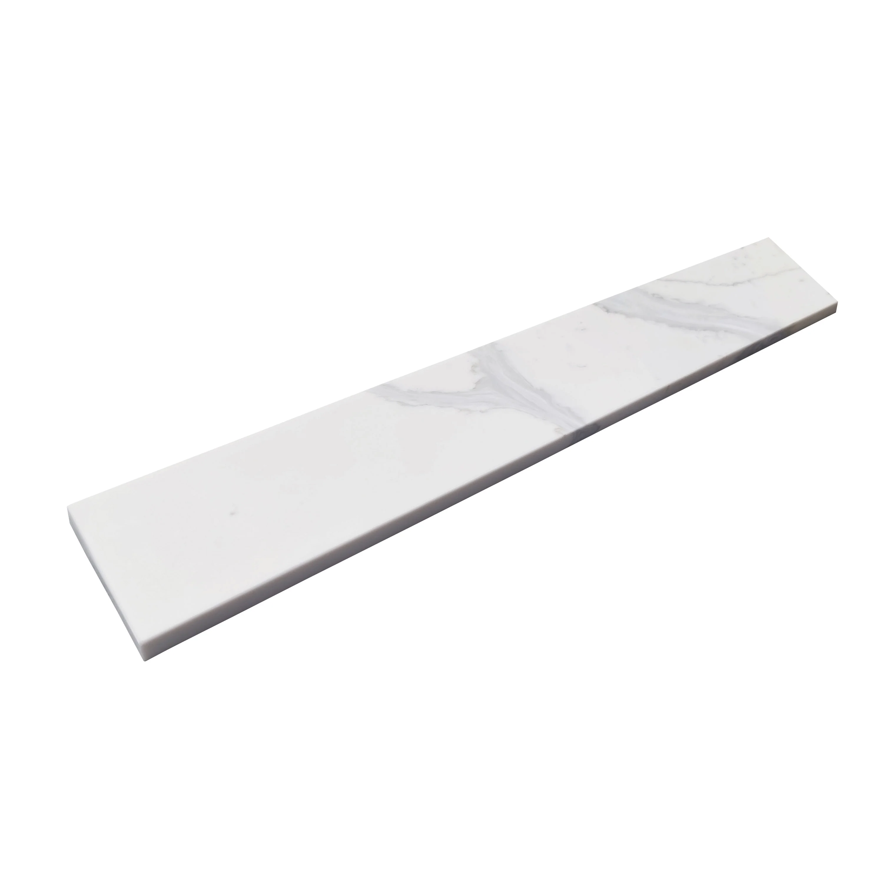 4-in H x 21.25-in L White Quartz Bathroom Side splash