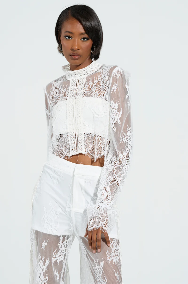 MISS ME YET LACE BLOUSE - Akira Store