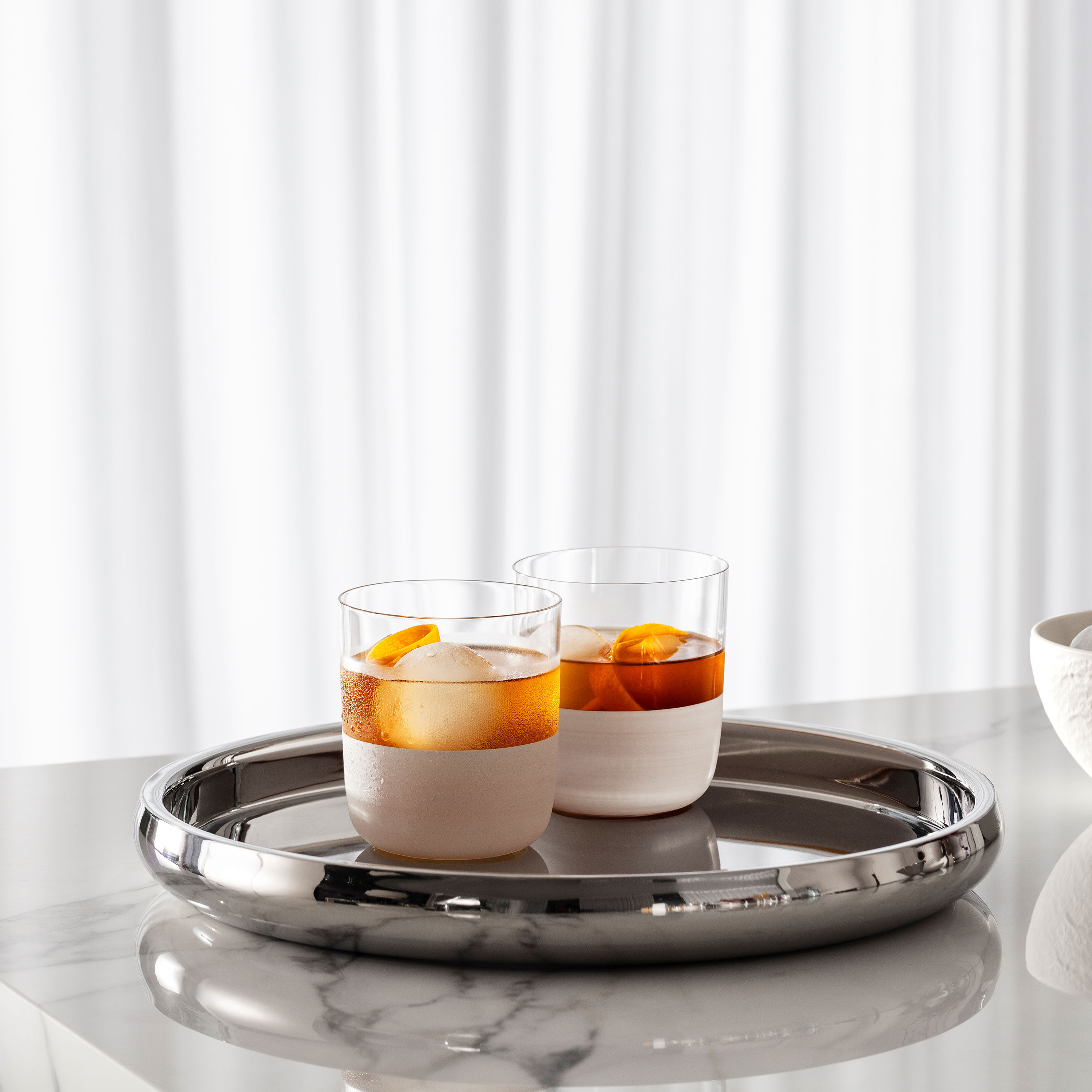 Manufacture Water glass - White, 0 oz, crystal glass