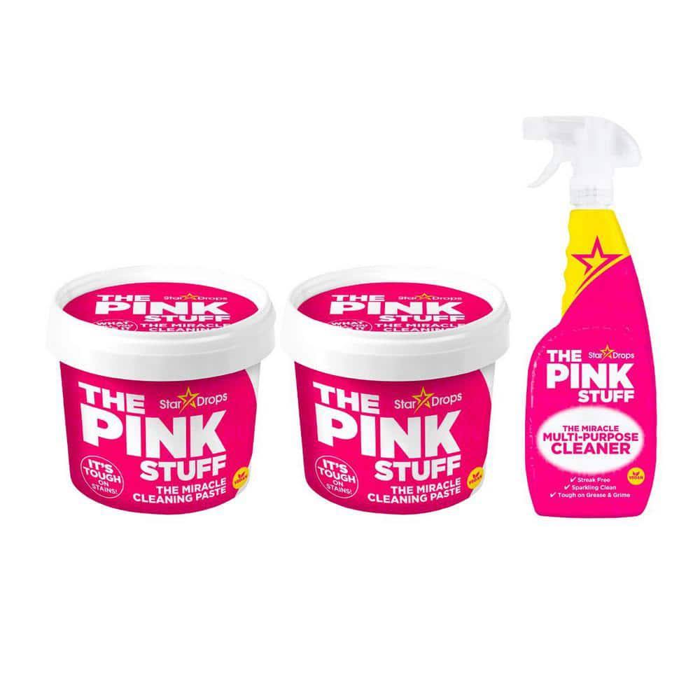 The Pink Stuff 500 G Miracle Cleaning Paste (2-Pack) and 750 ml Multi-Purpose Liquid Cleaner Bundle