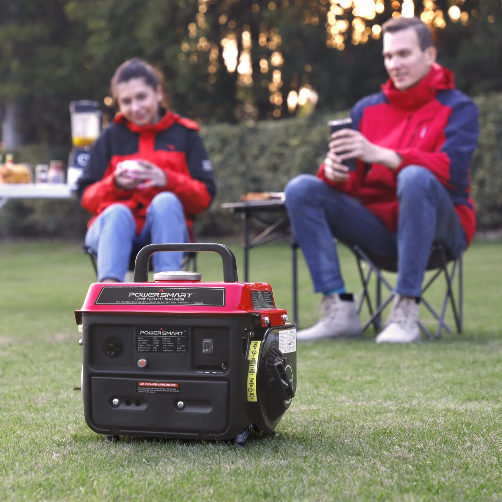 Powersmart 1200 Watts Gasoline Powered Portable Outdoor Inverter Generator, PS50