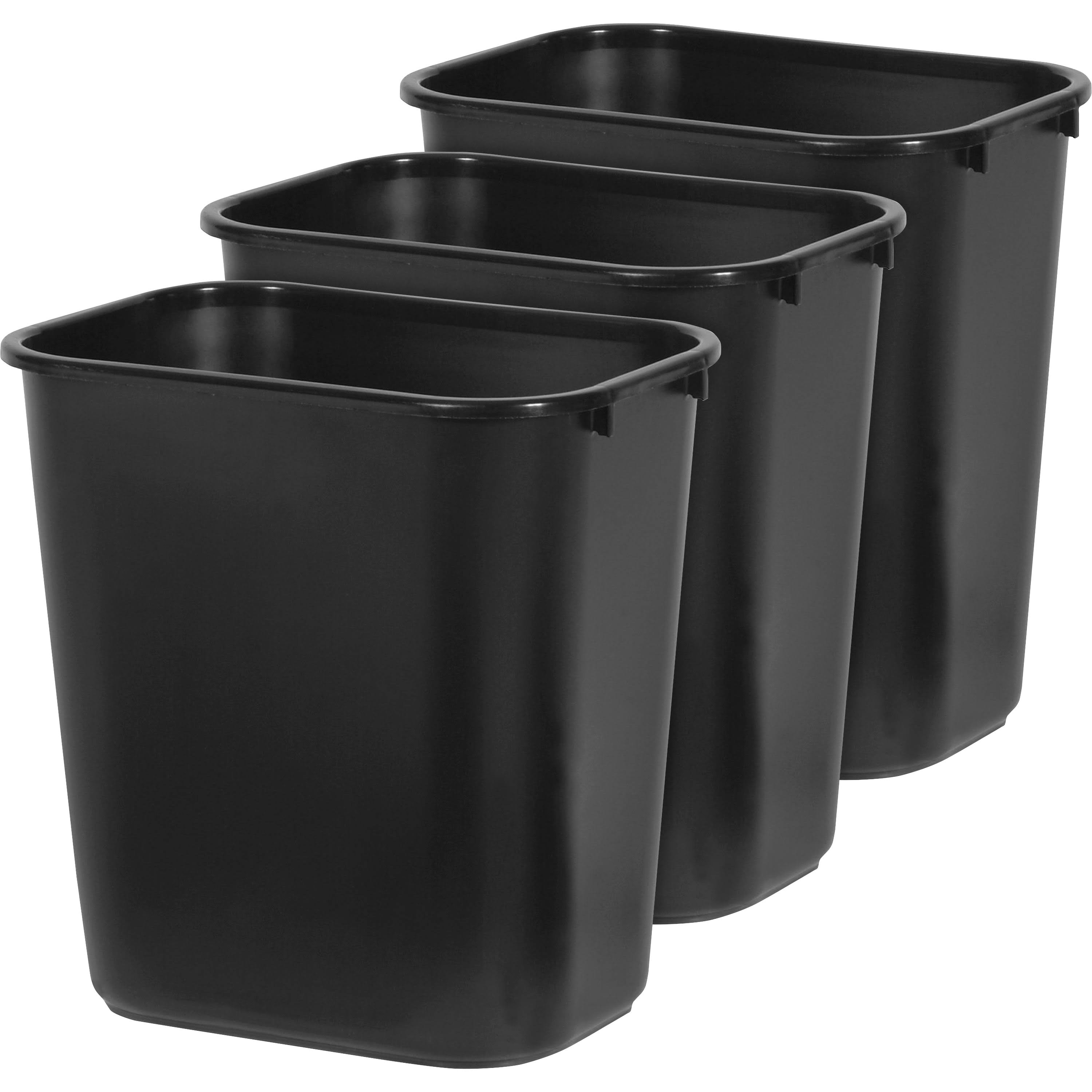 Rubbermaid Commercial Deskside Wastebasket, Black