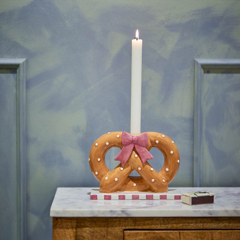 Pretzie lysestake 14,5 cm brun/rosa