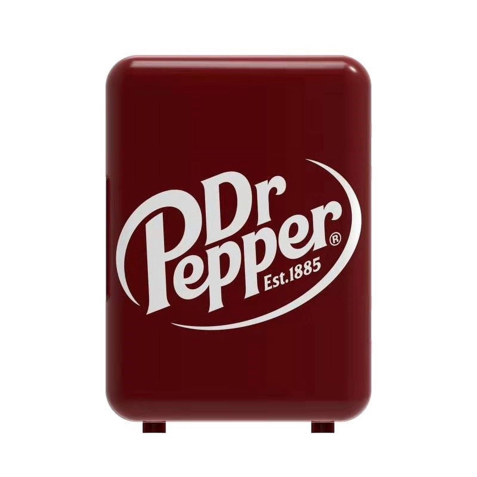 Dr Pepper Portable 6-Can Mini Fridge, MIS135DRP, Burgundy