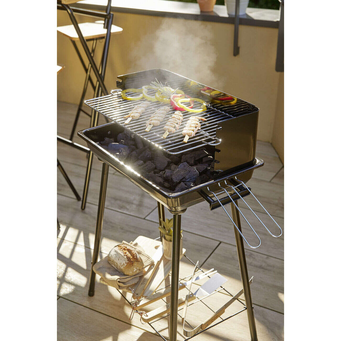 Barbecue à charbon Tucson métal noir