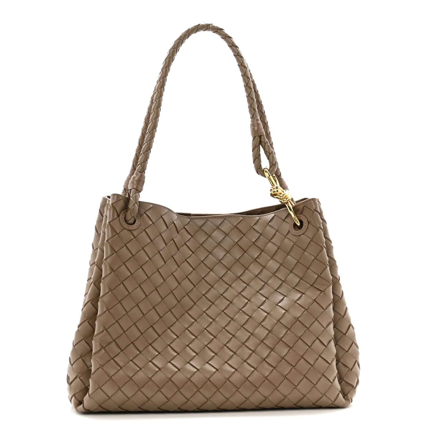 Nappa Intrecciato Large Andiamo Parachute Shoulder Bag Pinecone