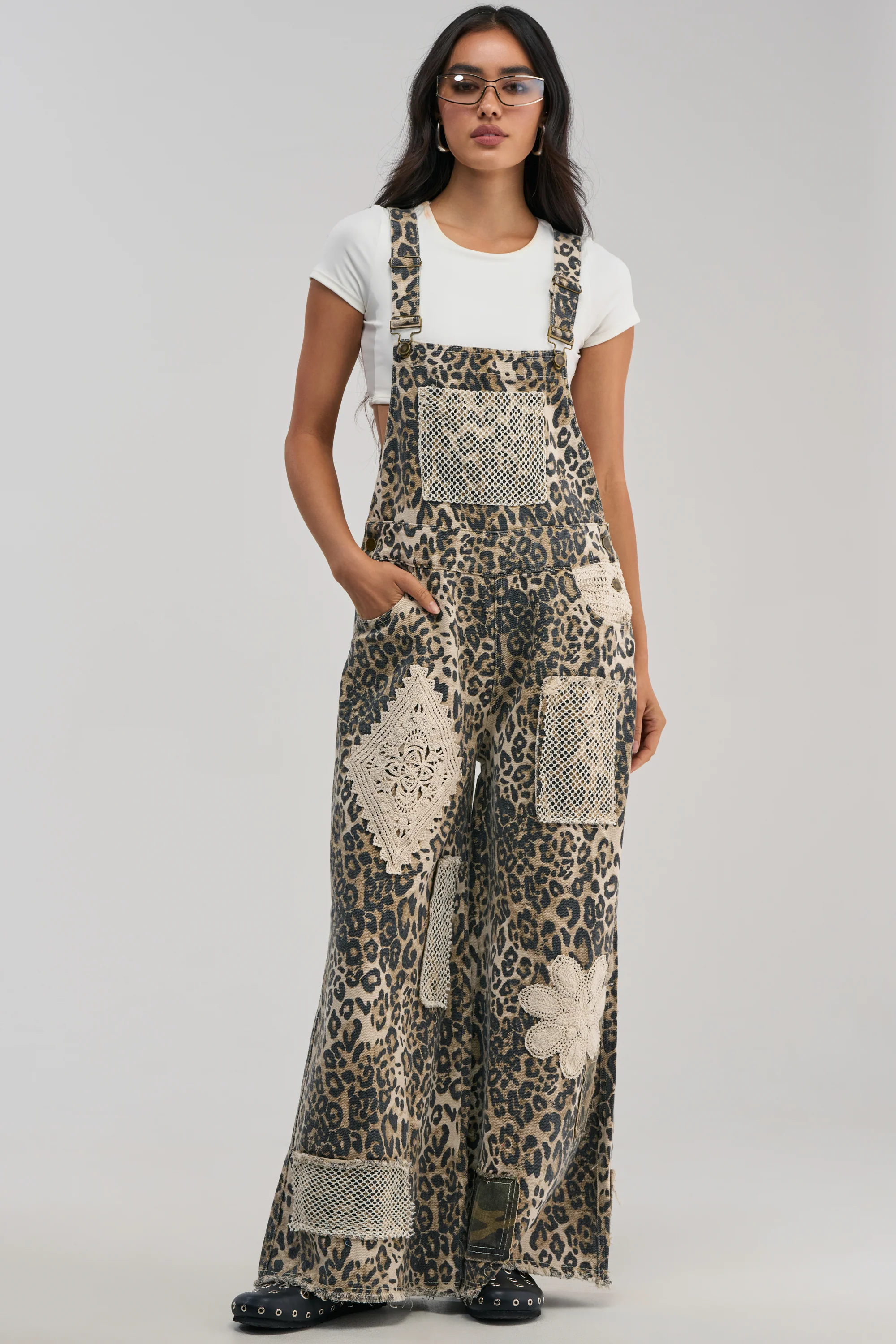 CATCH ME IN THE CITY LEOPARD OVERALLS - Akira Store