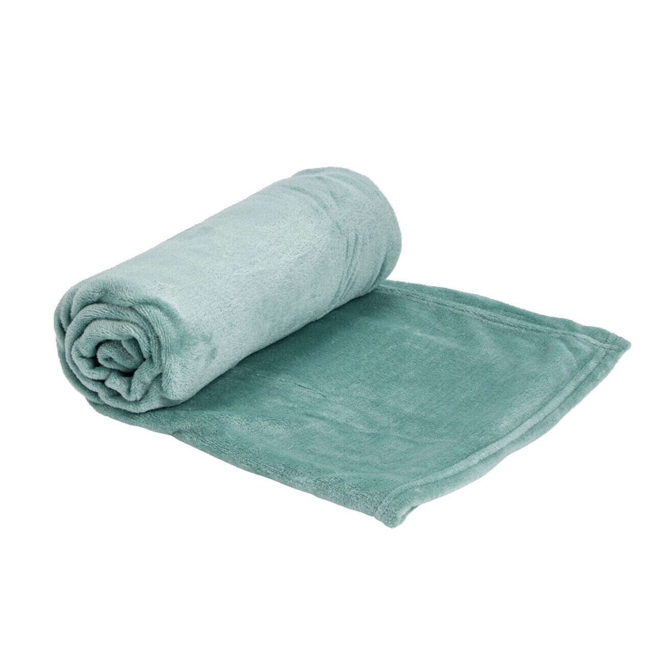 Plaid polaire uni vert 160x130cm