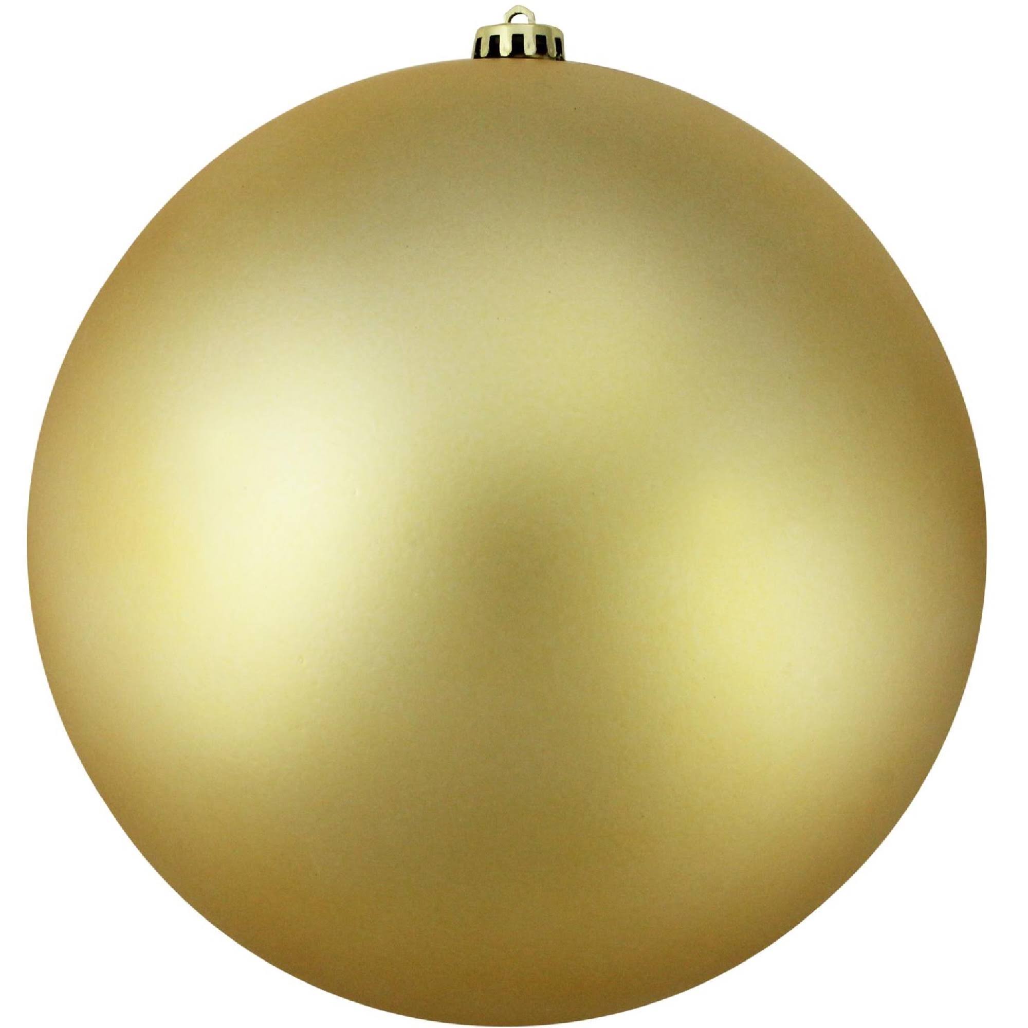 Northlight Vegas Gold Shatterproof Matte Christmas Ball Ornament 6 inch (150mm)
