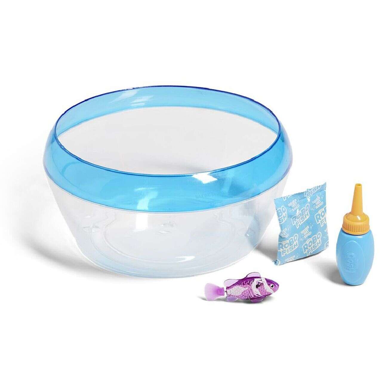 Aquarium avec robot poisson activé à l'eau