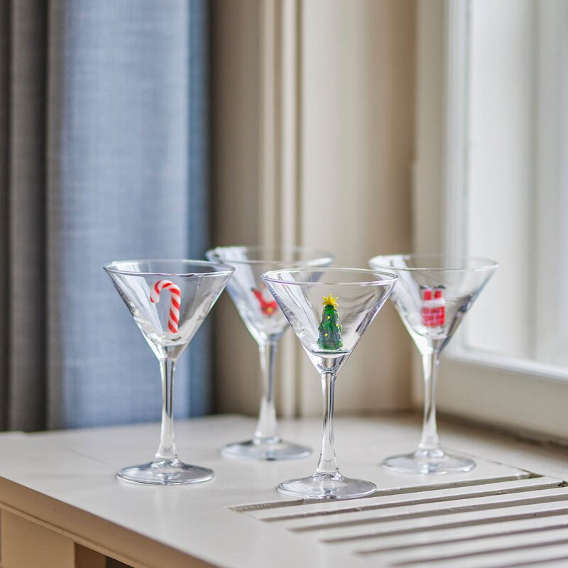 Misa cocktailglass 17 cl 4 stk klar julemotiv