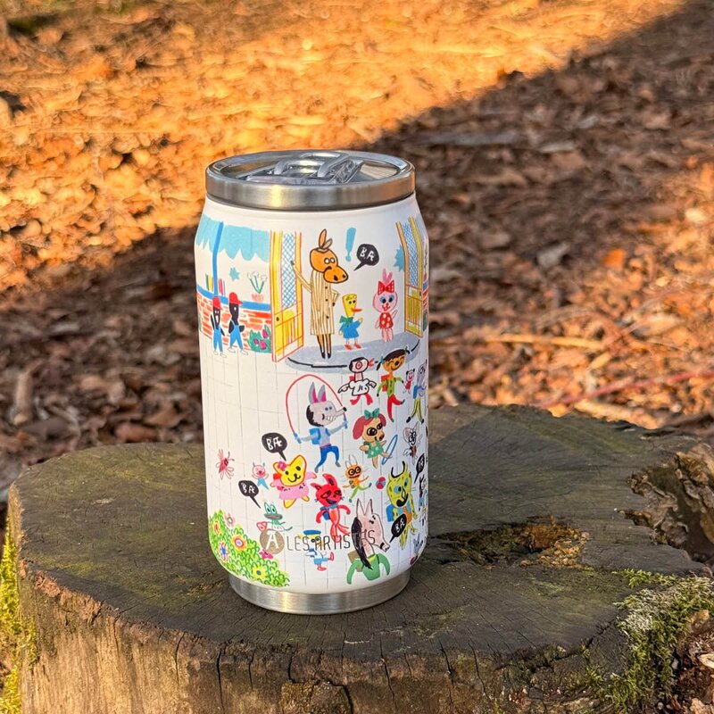 Bukkene Bruse termoflaske 28 cl back to school hvit