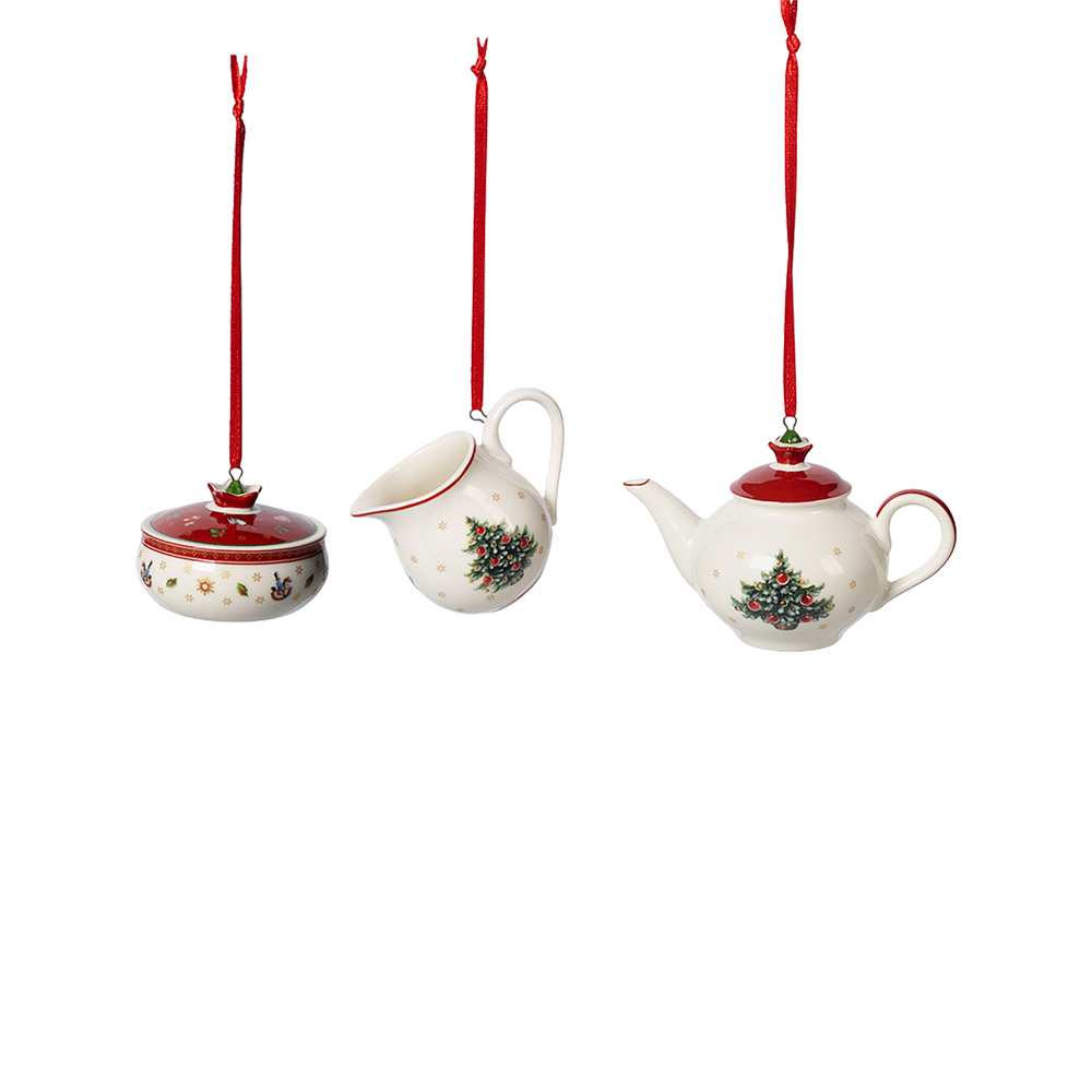 Toy's Delight Christmas ornaments - White, 11.7'' x 5.2'' x 3.6'', Premium Porcelain
