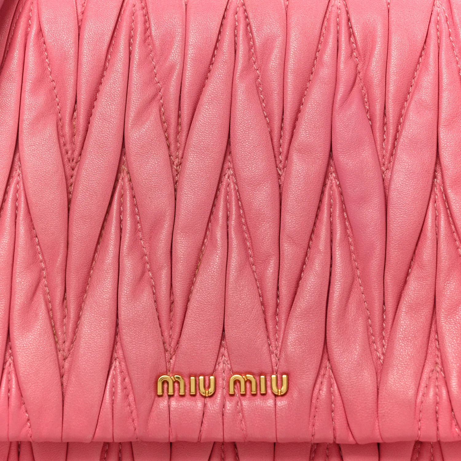 Nappa Matelasse Chain Crossbody Geranio