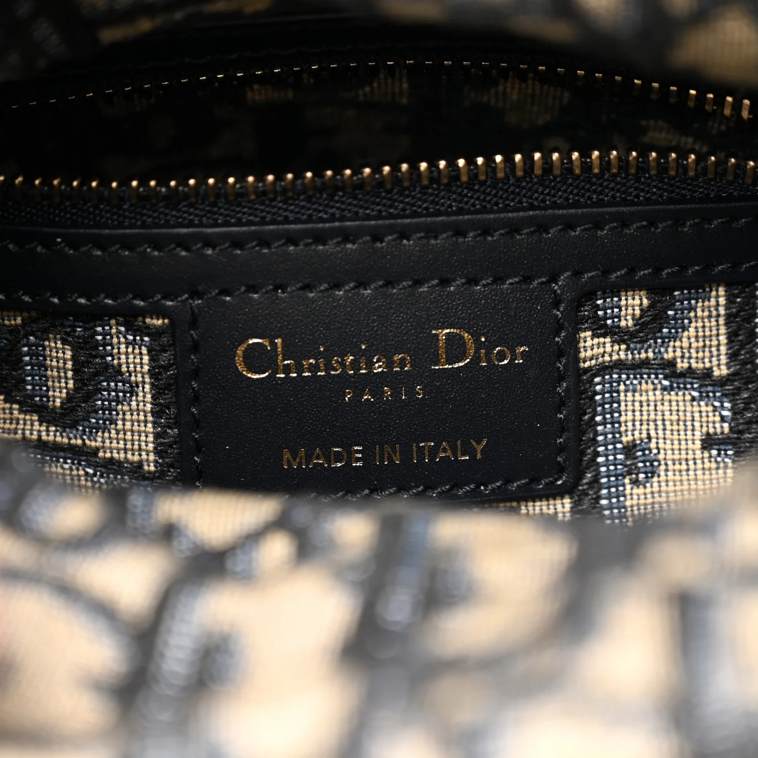 Wicker Oblique Mini Lady Dior Bag Blue