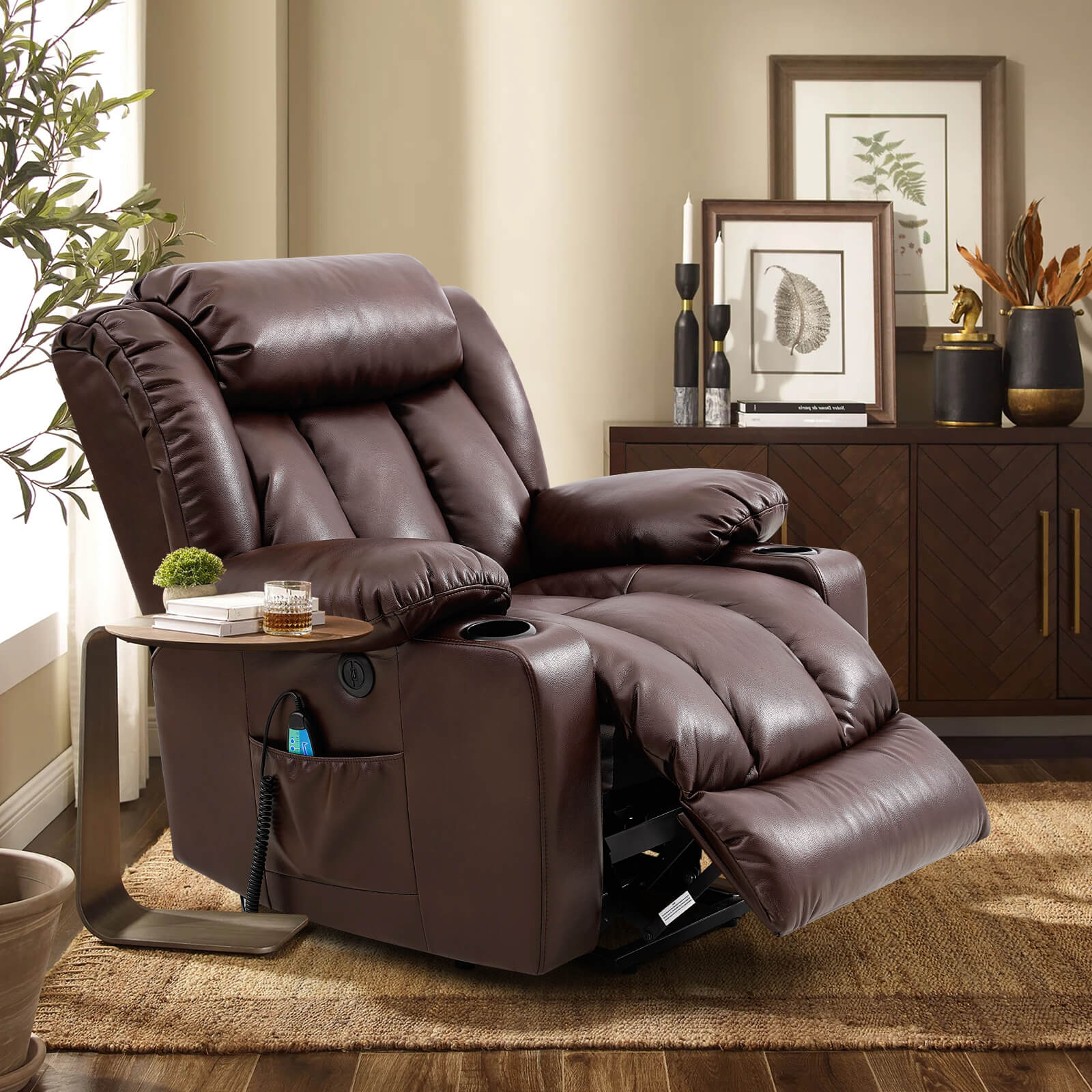 Fauteuil releveur de luxe en liquidation, avec chauffage et massage