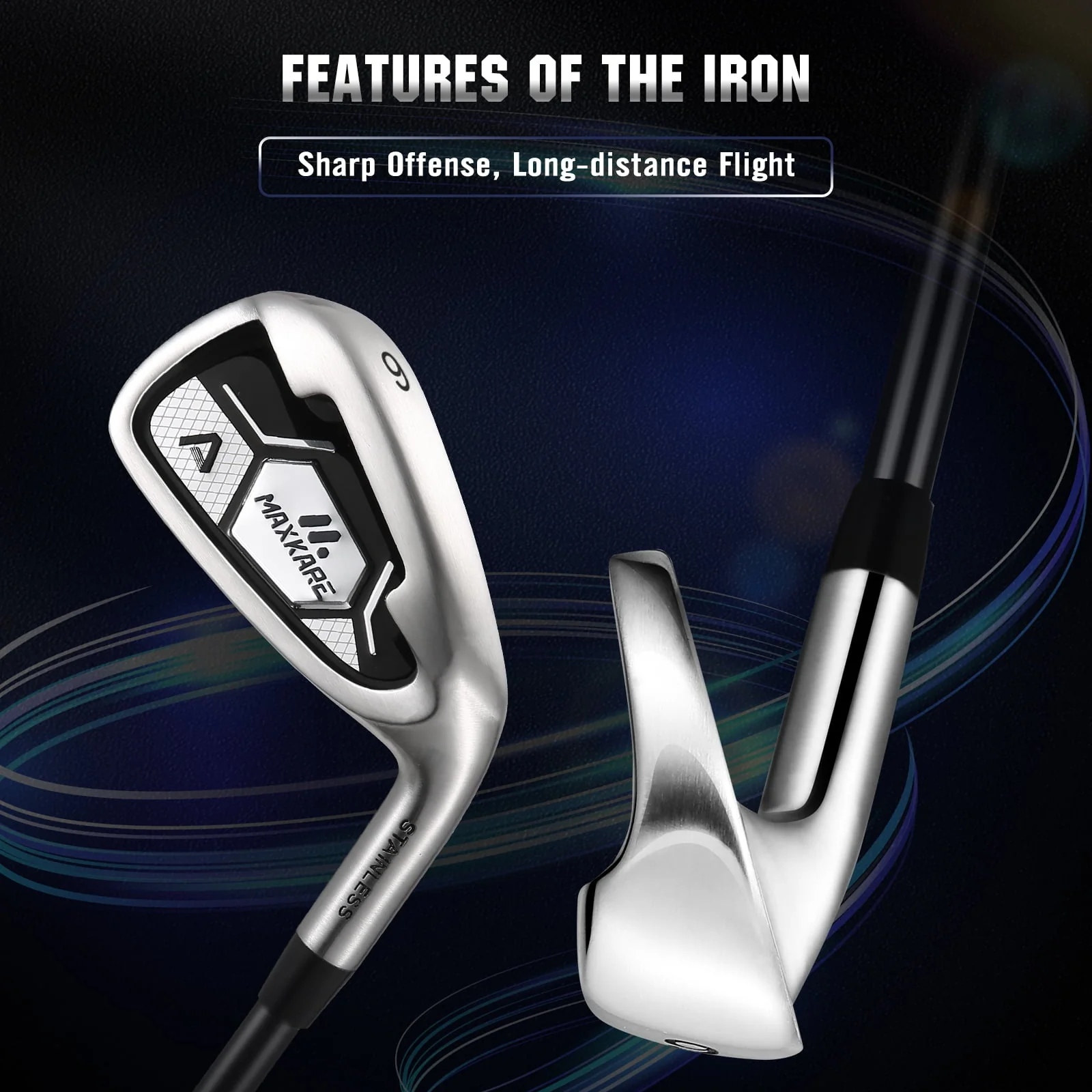 Complete Golf Clubs Set Golf Men's Regular 13 Piece Complete Set Includes Driver, Fairway Wood, Hybrids, 6 9 Irons, PW, Putter, Stand Bag, 3 Head Covers Right Hand Image 7