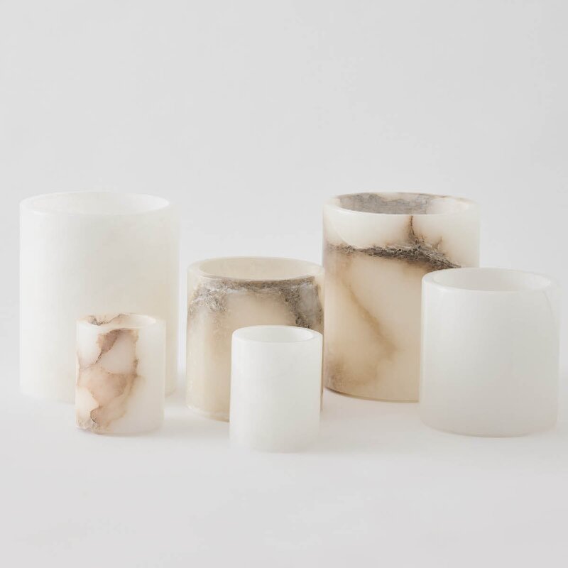 Alabaster telysholder XS 7,5 cm