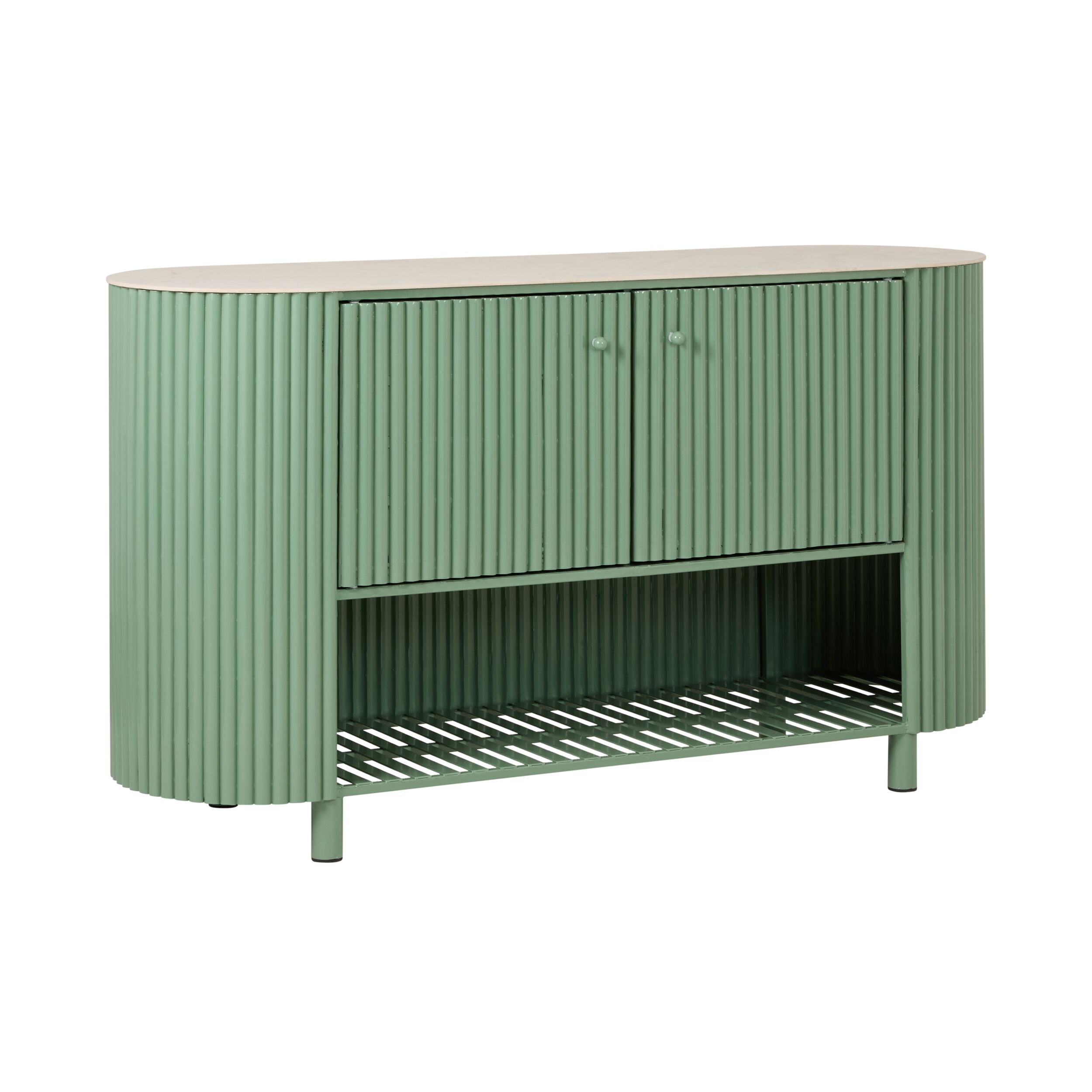 Ripple Kitchen Island Bench Sage Green