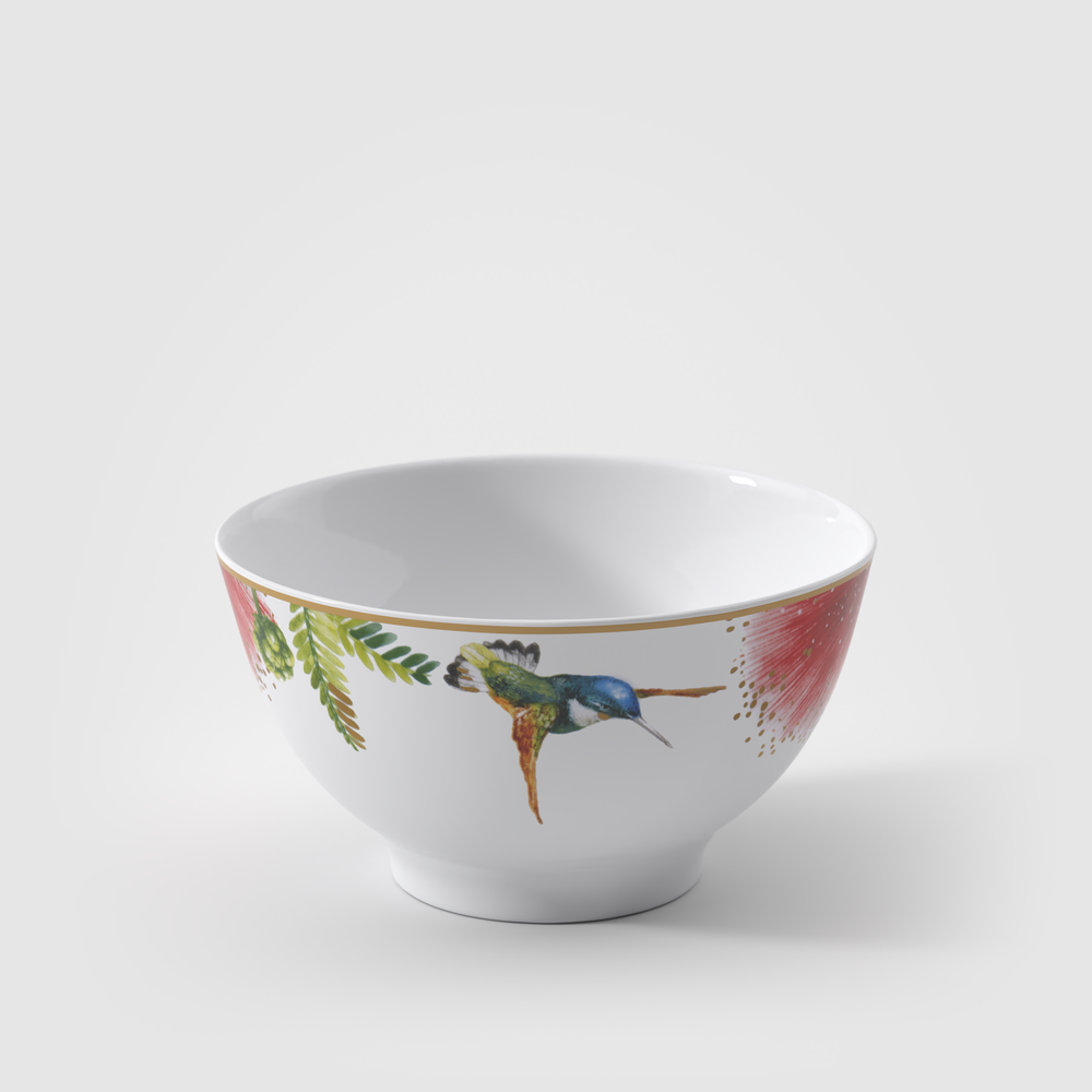 Amazonia Serving Bowl - Multi-colored, 18.6 oz, Premium Bone Porcelain