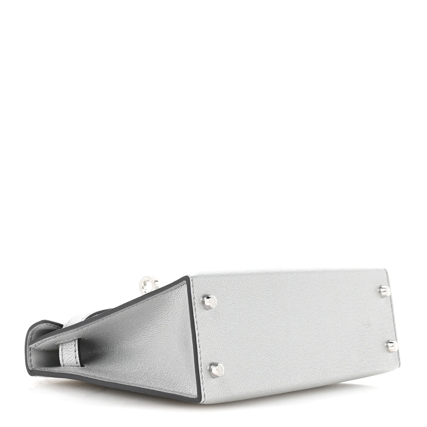 Metallic Chevre Chamkilight Mini Kelly Sellier 20 Argent