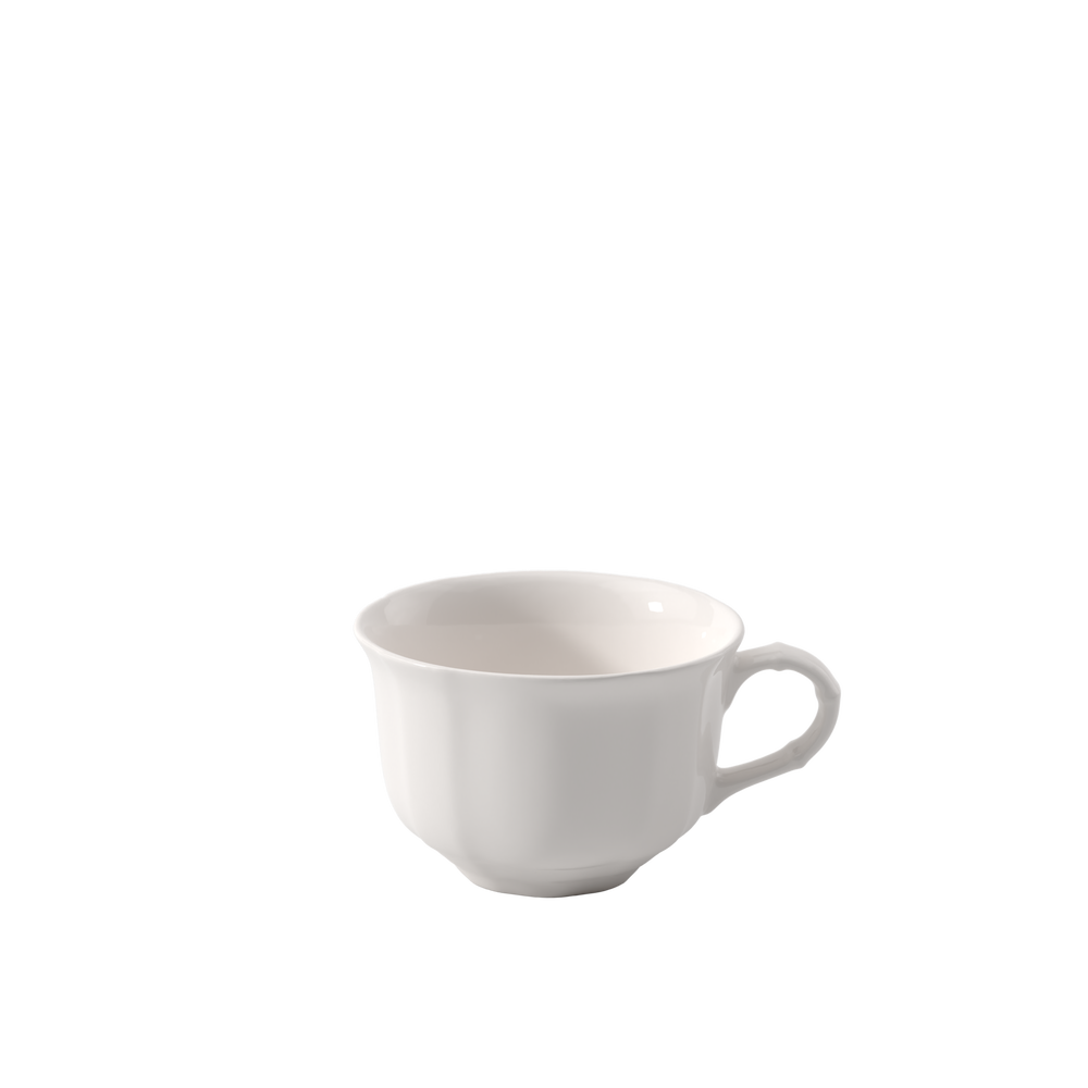 Manoir Coffee/ Tea Cup - White, 4.4 oz, Premium Porcelain