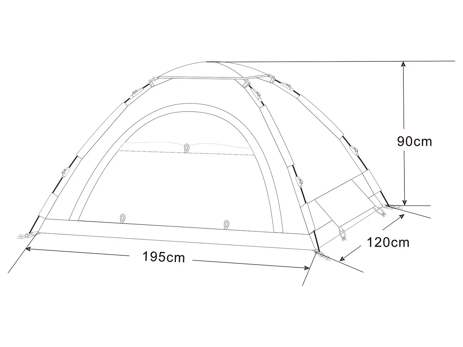 Rocktrail Tente de camping Easy Set-Up, 2 personnes