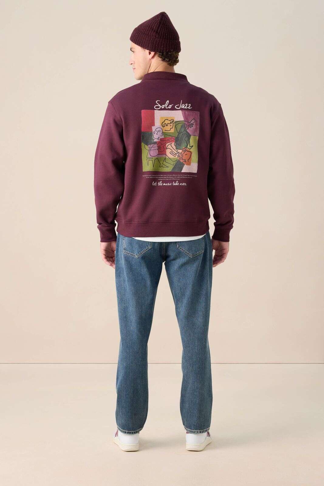 Donkerpaarse sweater