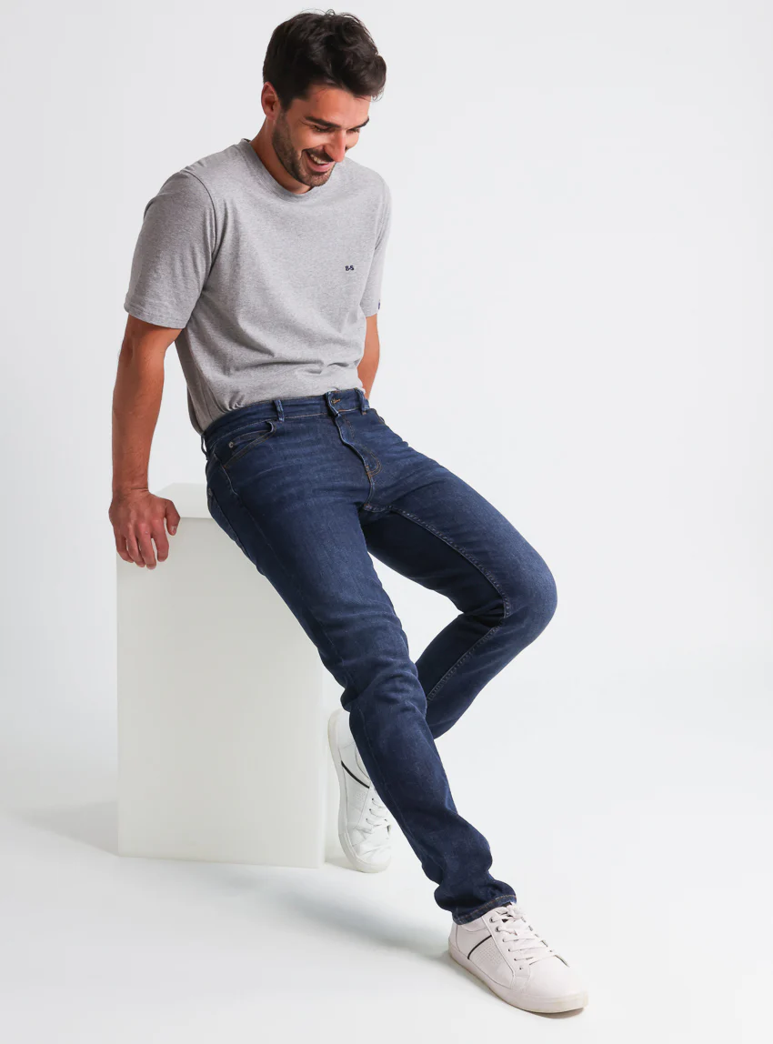 Jean homme en coton  Bleu Brut