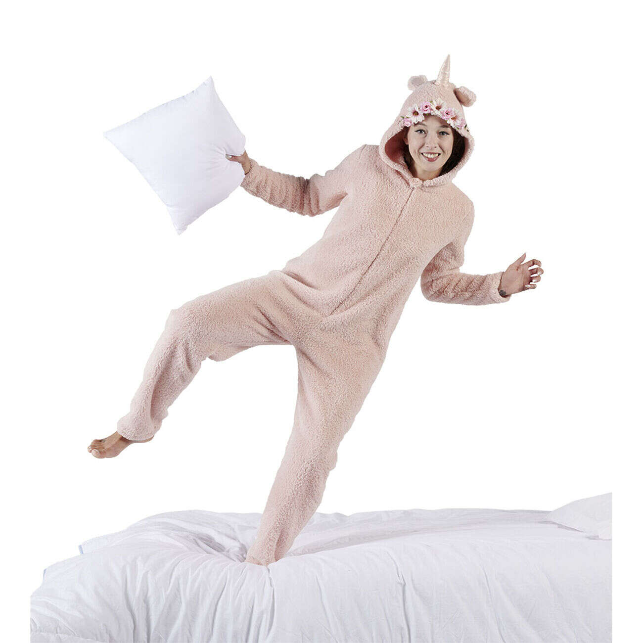 Pyjama combinaison licorne et fleurs Taille S