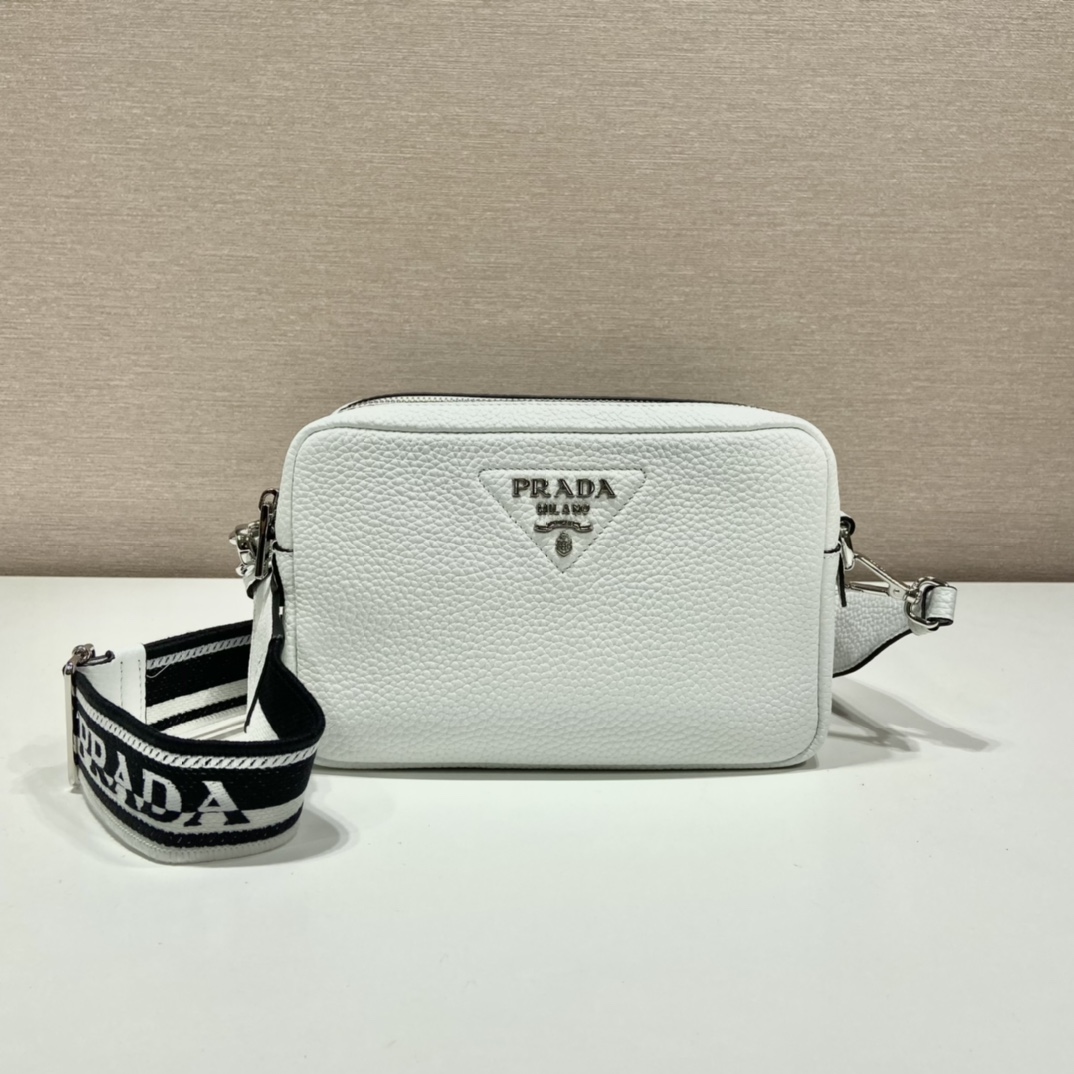 Pra Bag With Shoulder Strap White For Women, Women's Bags 8.6in/22cm 1BH082_2DKV_F0009_V_3OM