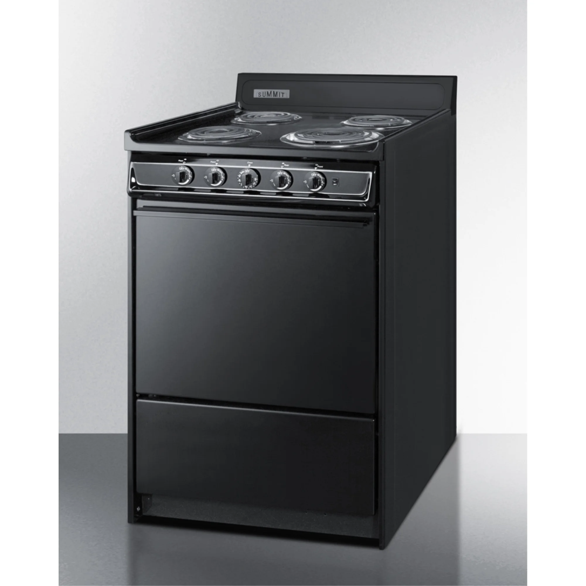 24" wide electric coil range in black - Image 3