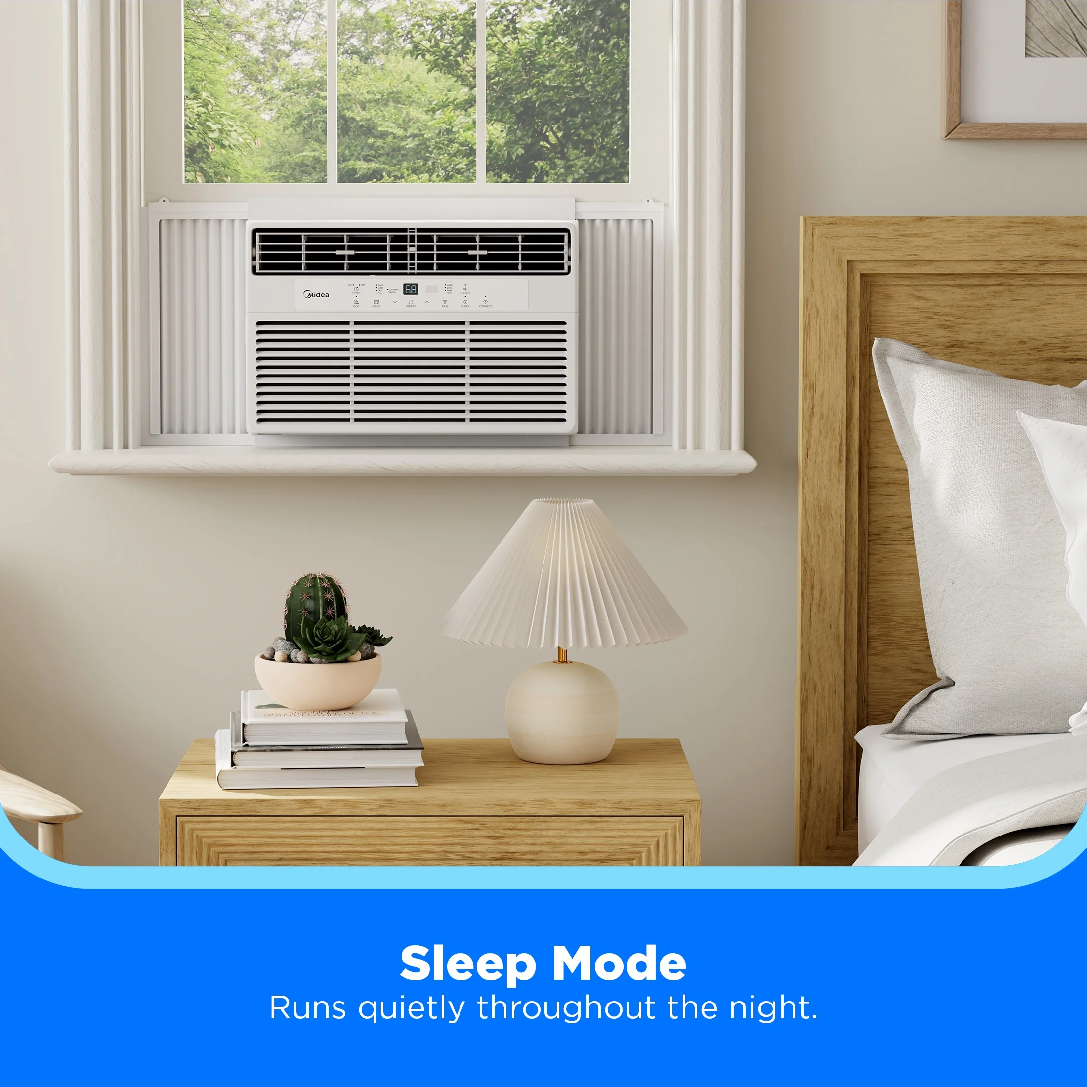 8,000 BTU 115V Smart Window Air Conditioner with Comfort Sense Remote, up to 350 Sq. ft., White, MAW08S1DWWT, New(White) - Image 8