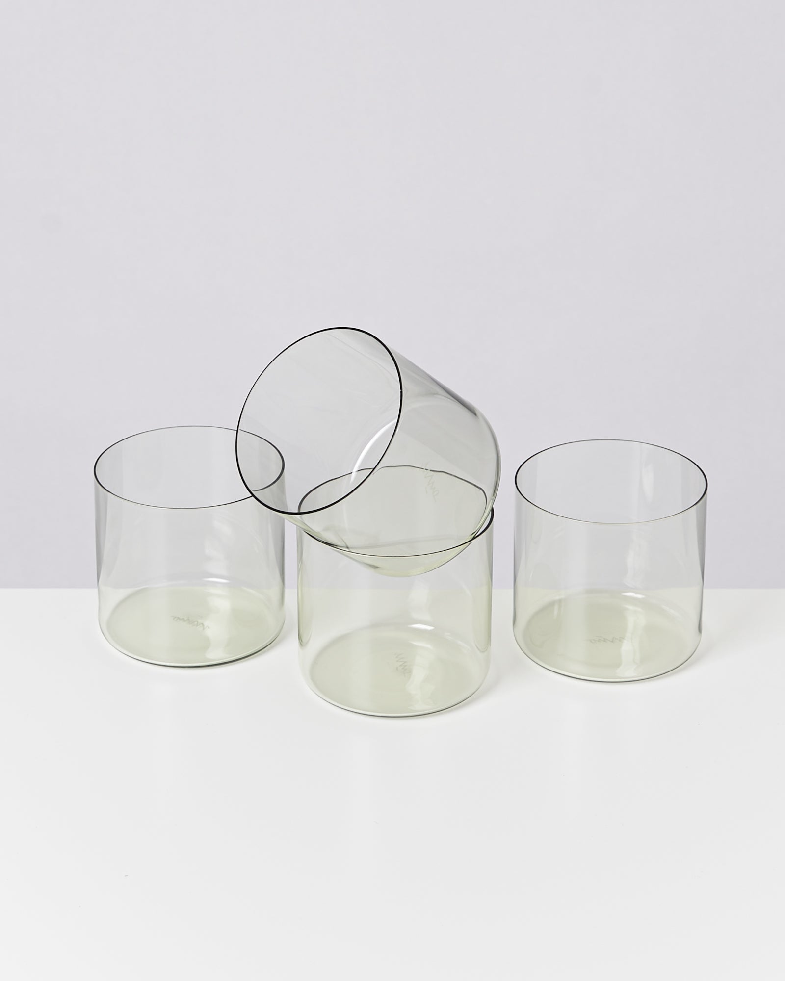 JOIA - SMALL GLASS EMERALD SET OF 4
