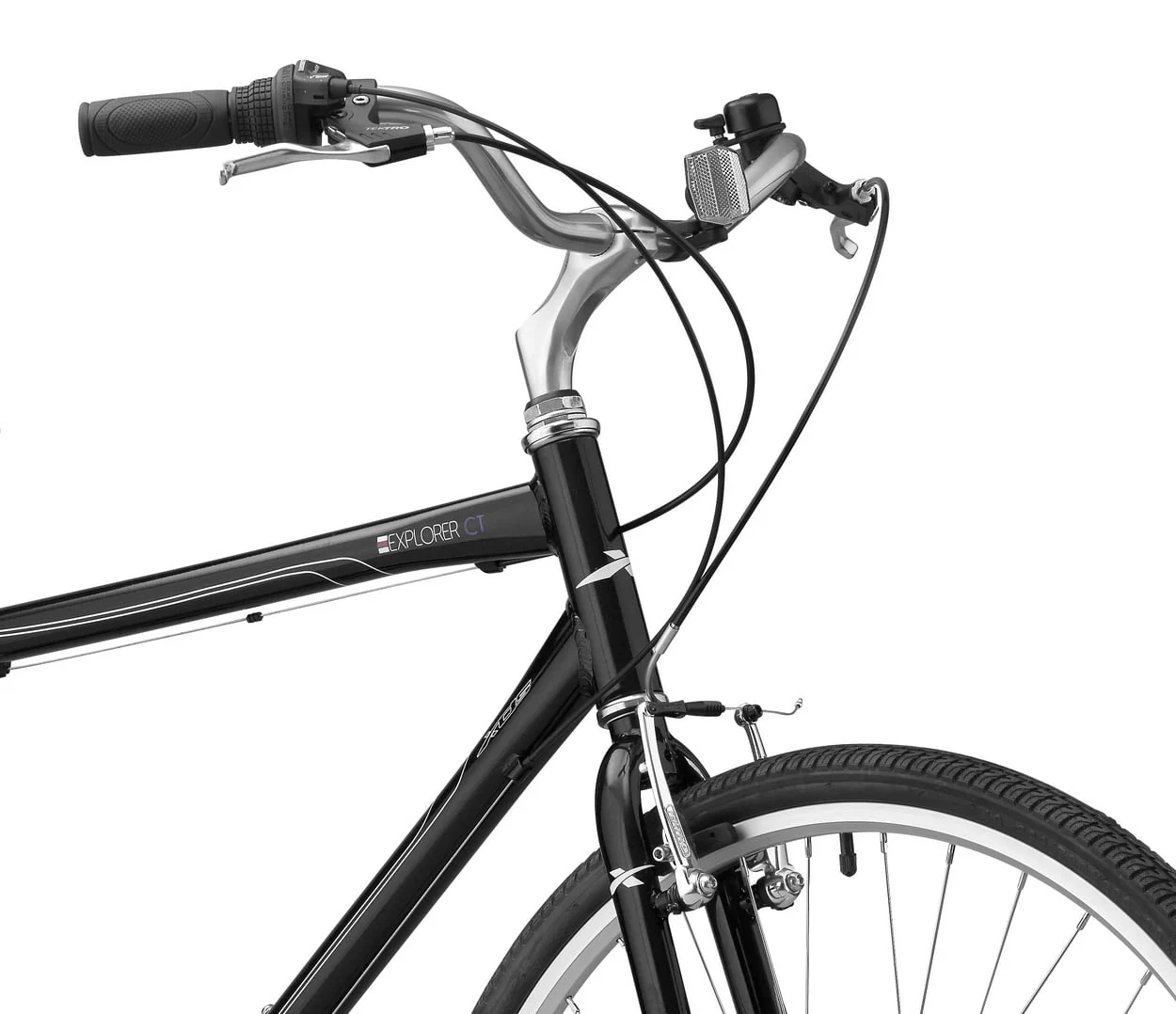 XDS Explorer CT 7sp Men'S 700C, Hybrid City Commuter Bike, Matte Black