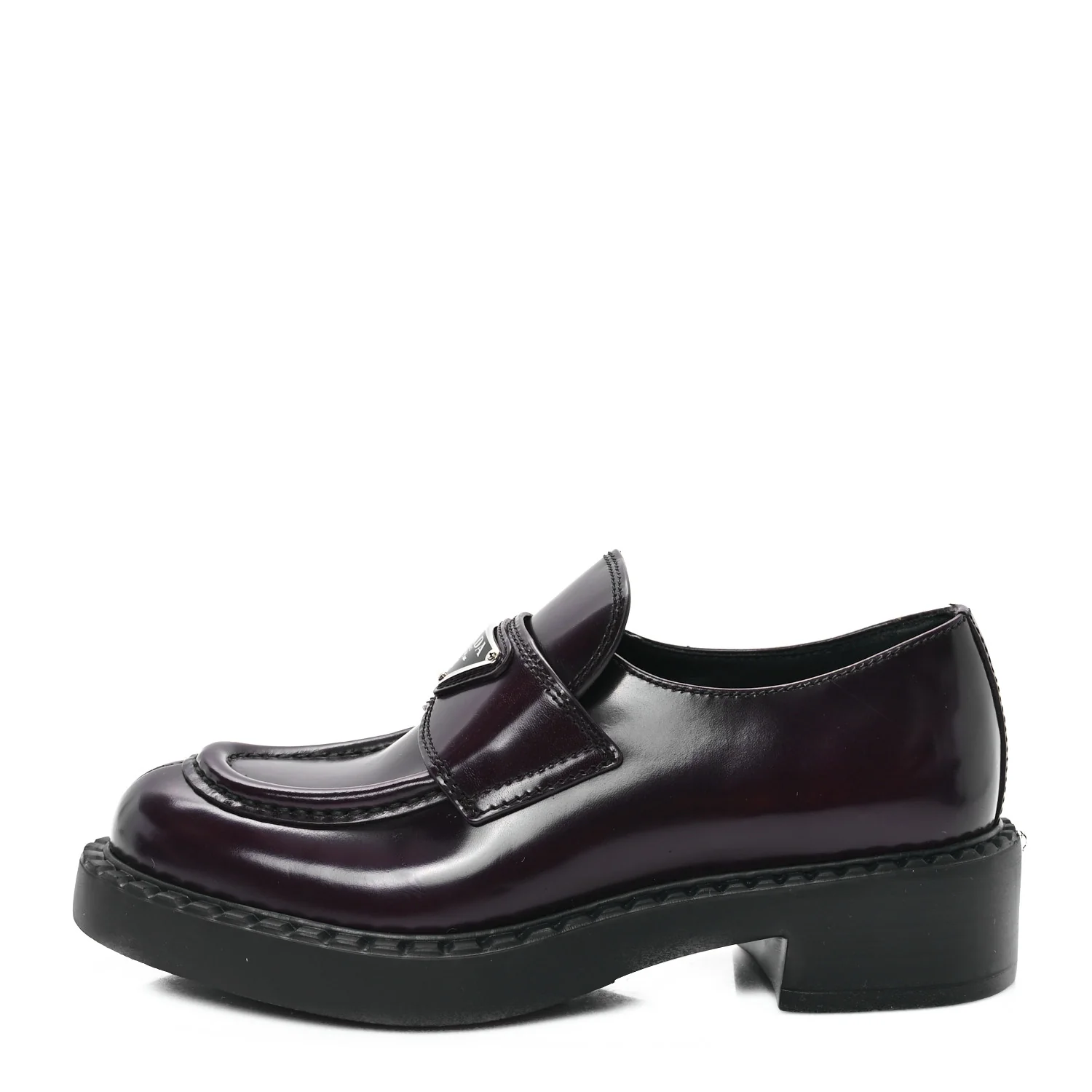 Spazzolato Metal Triangle Logo 50mm Loafers 35 Cordovan