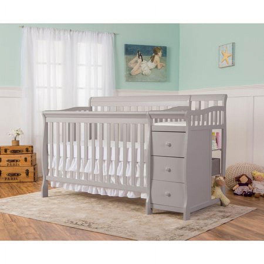 Brody 5 in 1 Convertible Crib Adjustable Mattress Crib Changer Pearl Gray