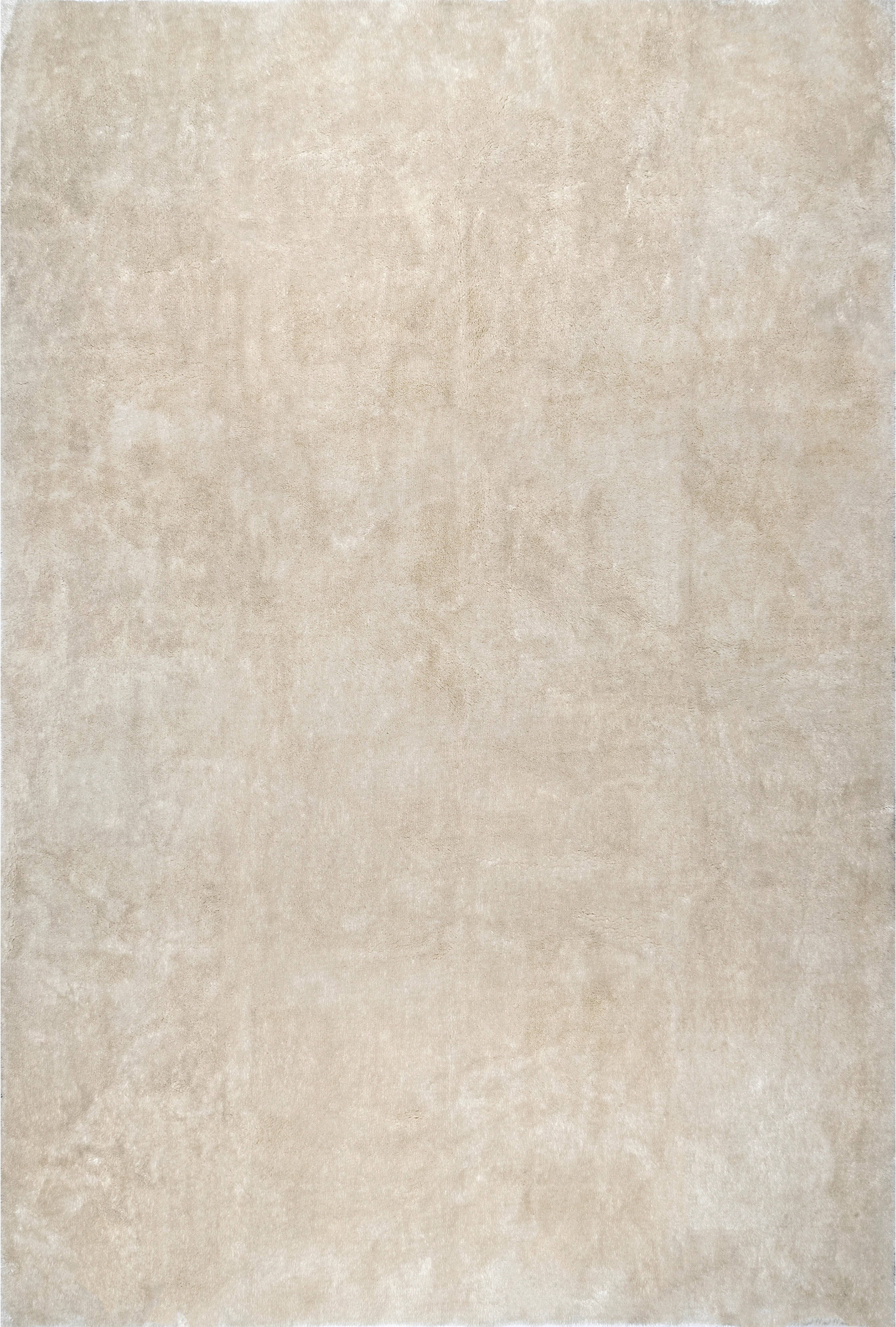 nuLOOM Loni Solid Machine Washable Shag Area Rug - Cream - 3x5 Feet
