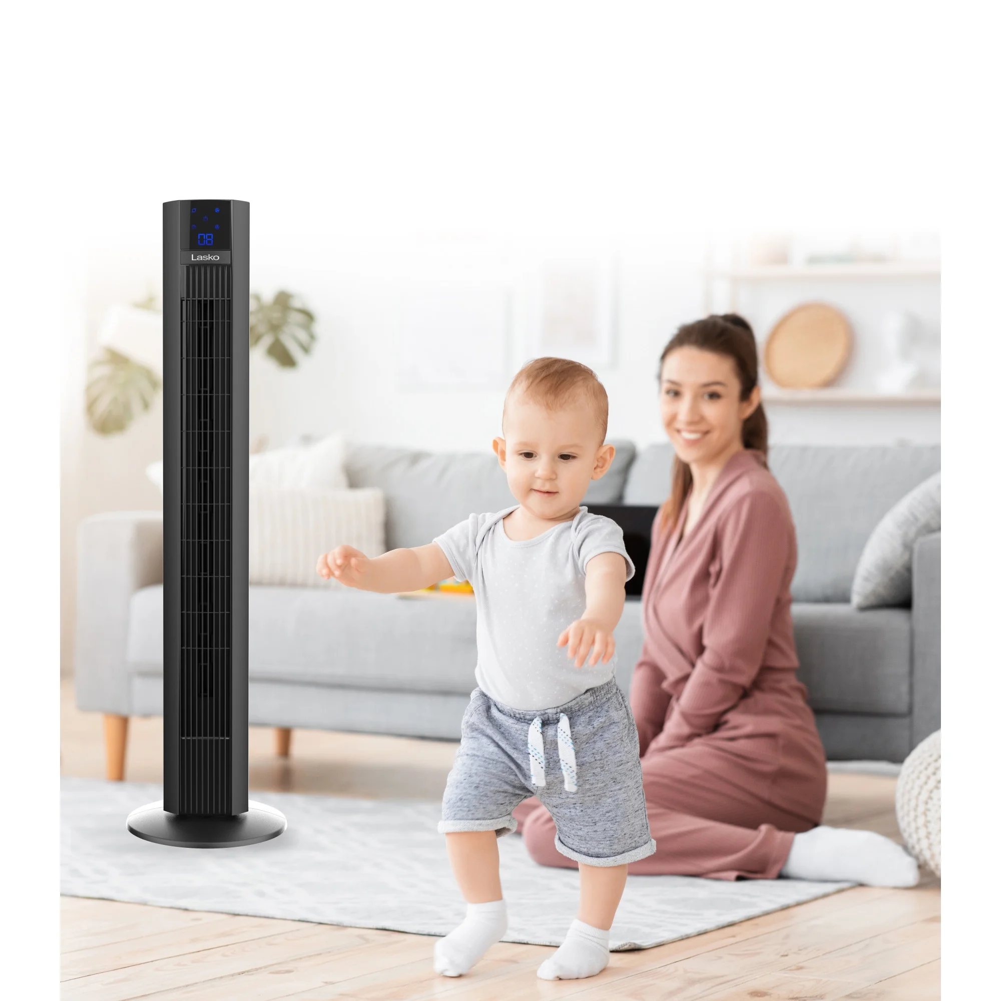 Xtra Air? 48" 4-Speed Oscillating Remote Controlled Tower Fan, Black T48336 - Image 7