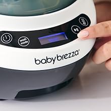 Lave-biberons Baby Brezza Pro, panneau de commande LCD facile à utiliser